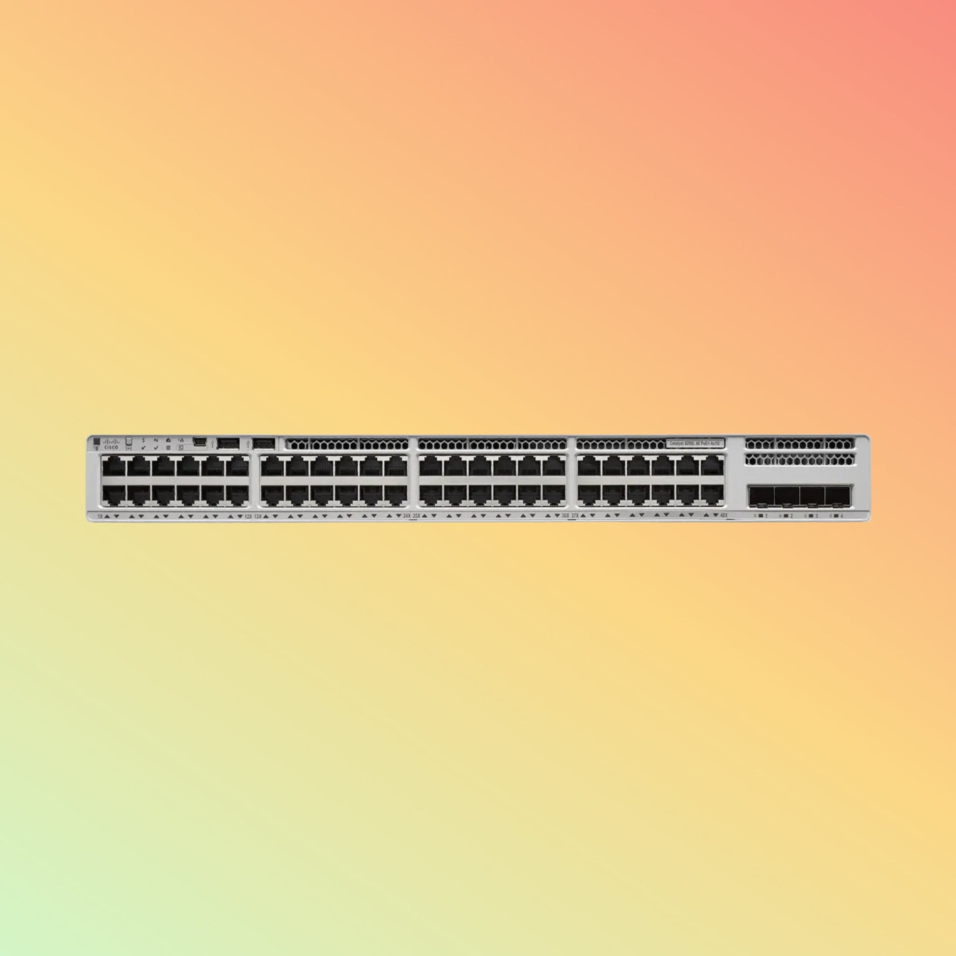 CISCO Catalyst C9200L – 104Gbps, 48xPoE+ RJ45, 4xSFP, 370W PoE - NEOTECH