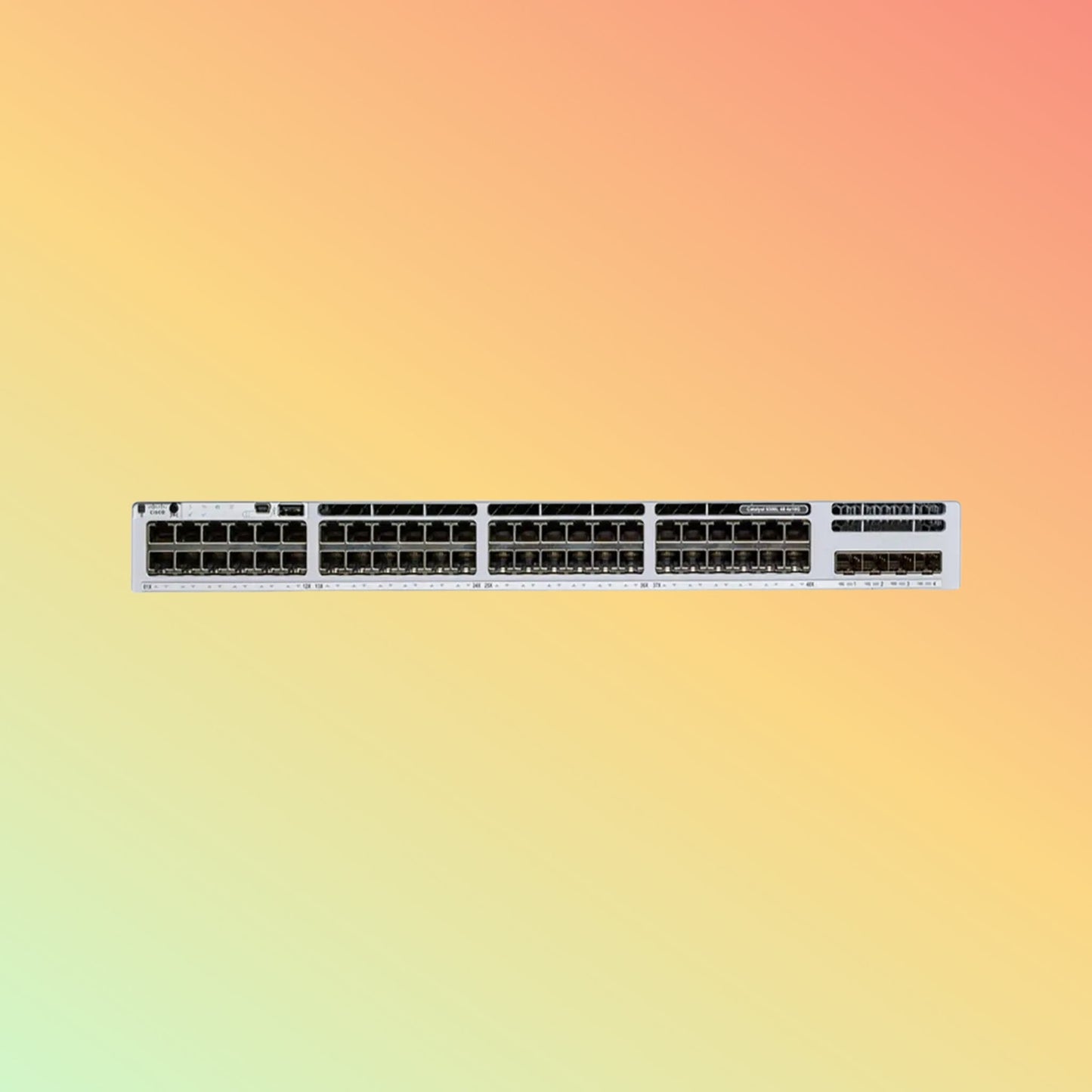 CISCO Catalyst C9300 Switch - 176 Gbps Switching capacity, Throughput up to 130.95 Mpps, 890W PoE Capability, 48 x RJ45, 4 x SFP+ - NEOTECH