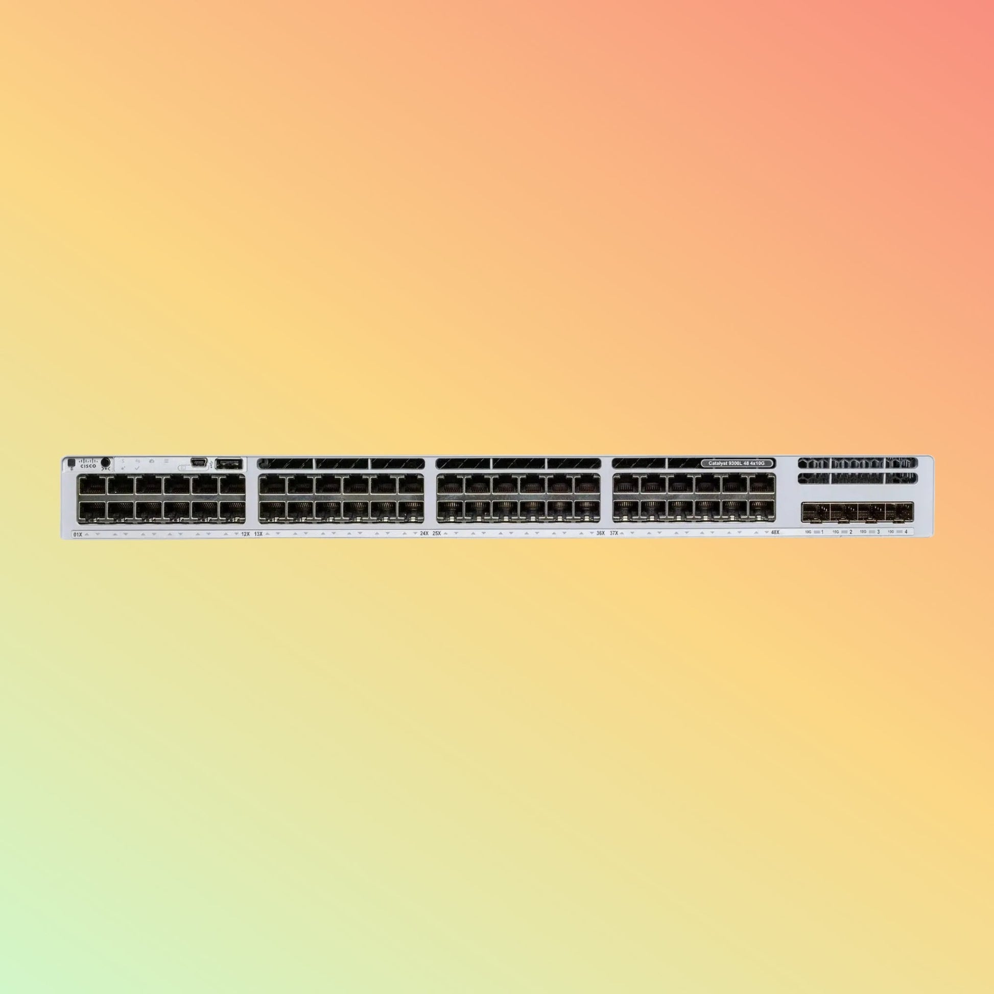 Cisco Catalyst C9300L – 104Gbps, 77.38Mpps, 505W PoE, 48 RJ45, 4 SFP Uplinks - NEOTECH
