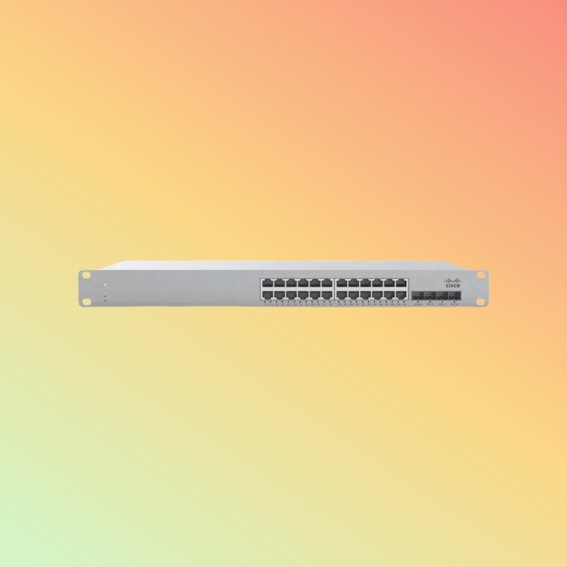 CISCO Catalyst MS225 Switch - 128 Gbps Switching Capacity, Throughput up to 95.24 Mpps, 370W PoE Capability, 24 x RJ45, 4 x SFP+ - NEOTECH