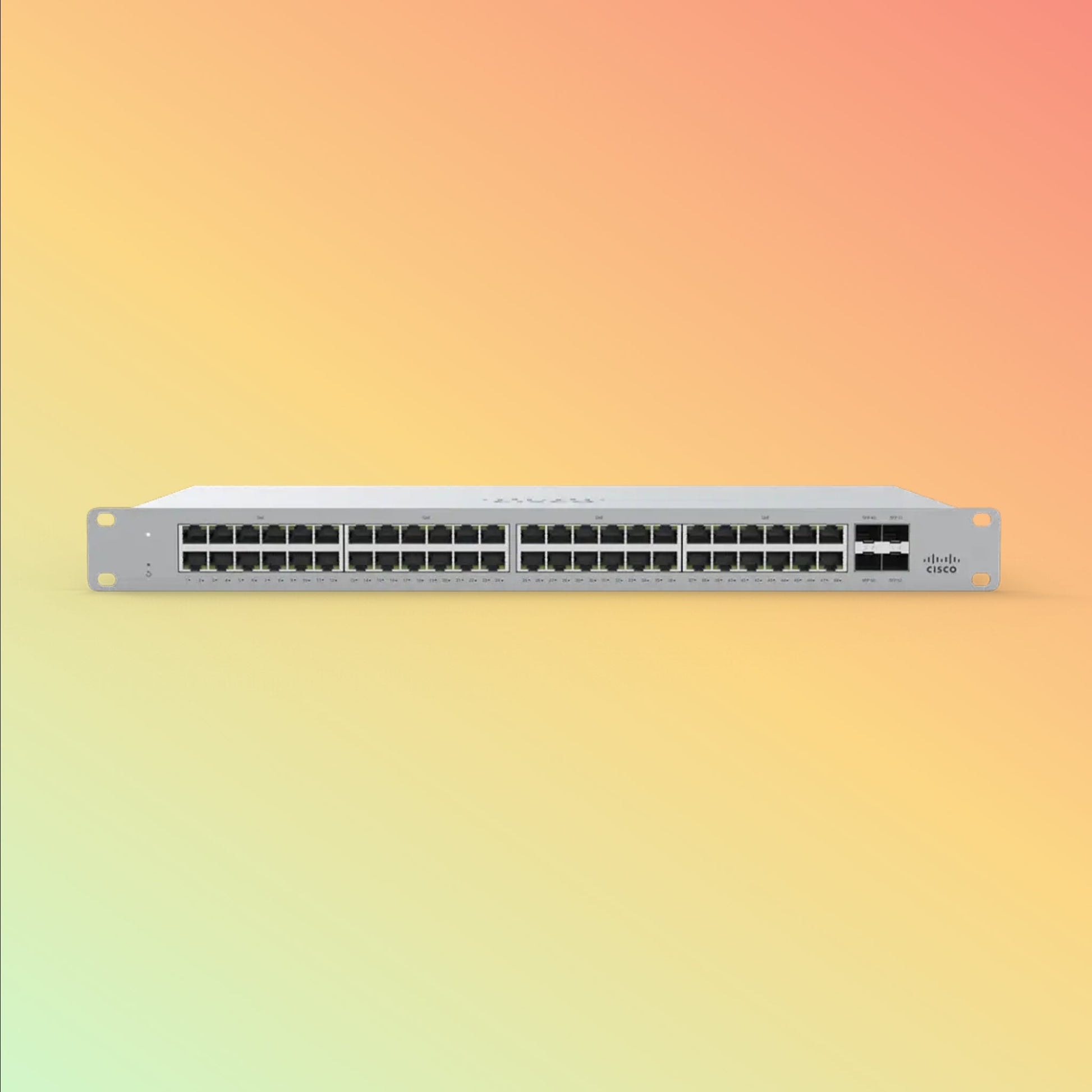 Cisco Meraki MS120 – 104Gbps, 77.38Mpps, 370W PoE, 48 PoE RJ45, 4 SFP - NEOTECH
