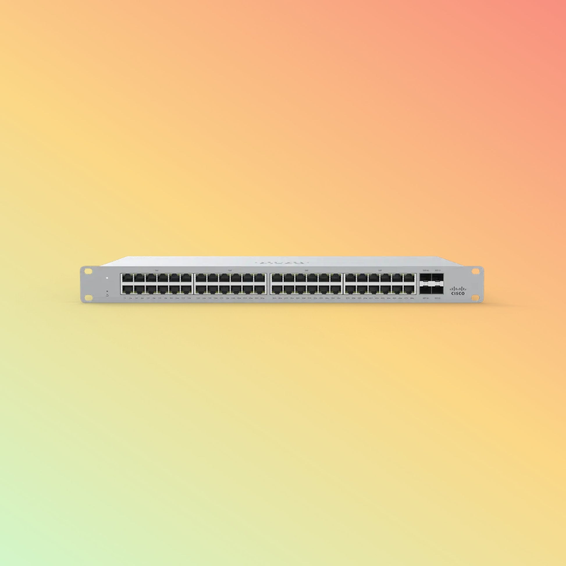 CISCO Meraki MS120 Switch - 104 Gbps Switching capacity, Throughput up to 77.38 Mpps, 740W PoE Capability, 48 x PoE RJ45, 4 x SFP - NEOTECH
