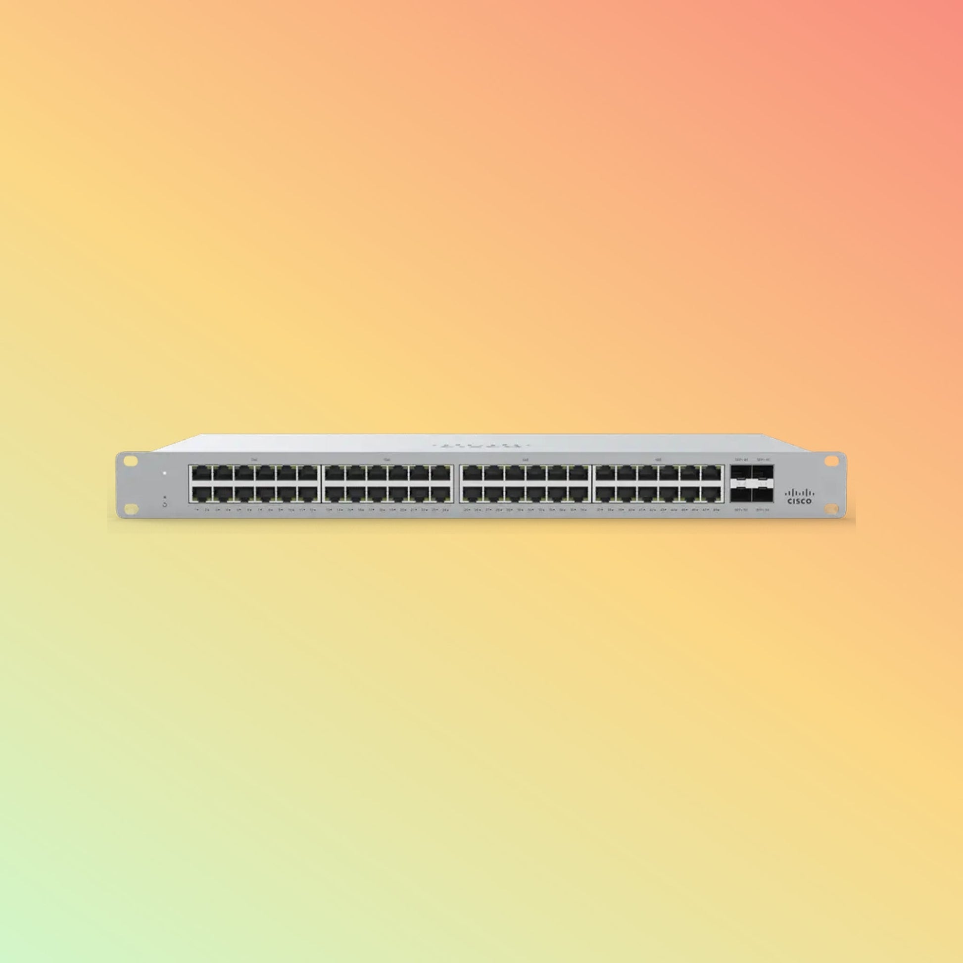 CISCO Meraki MS125 Switch - 176 Gbps Switching capacity, Throughput up to 130 Mpps, 48 x RJ45, 4 x SFP+ - NEOTECH