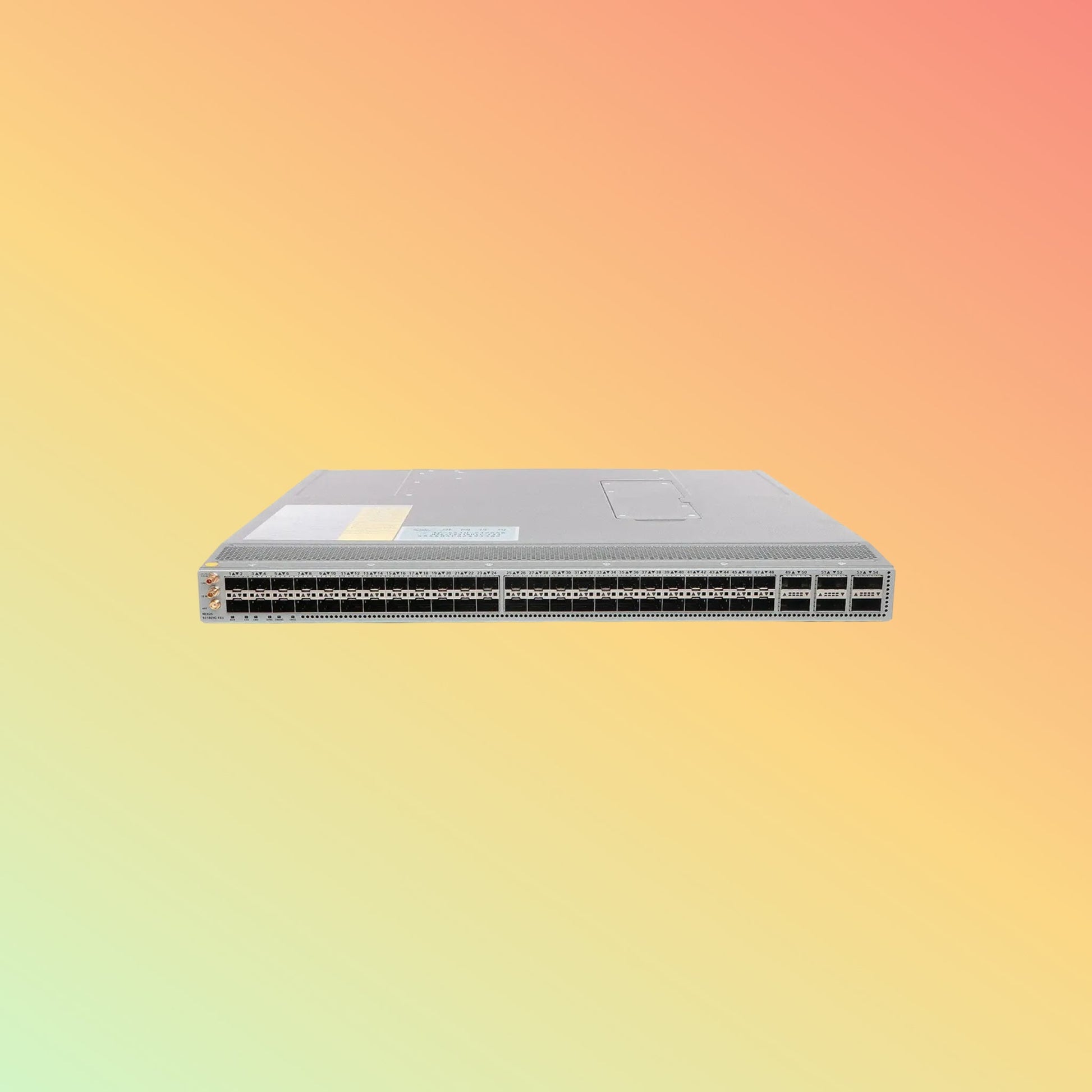 CISCO Nexus 9300 Manageable Data Centre Switch - 3.6 Tbps Switching Capacity, Throughput up to 1.2 bpps, 48 x SFP+ RJ45, 6 x QSFP28 - NEOTECH