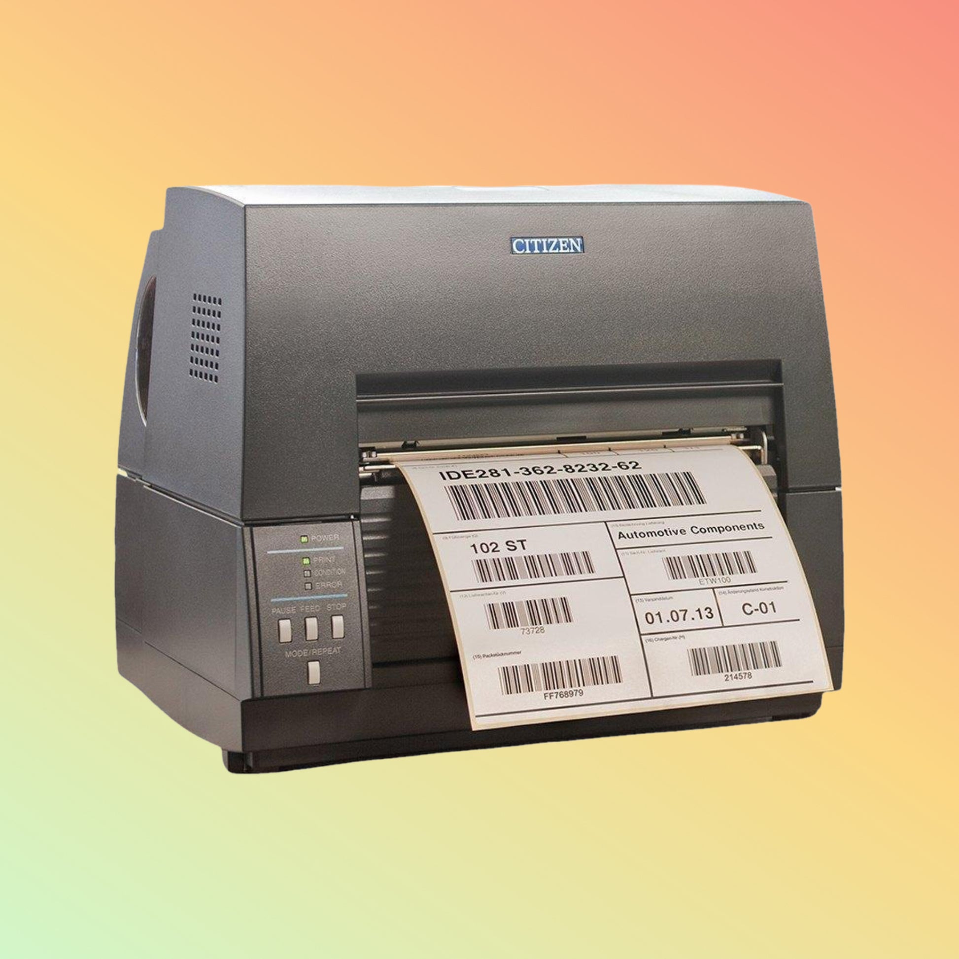 Citizen CL-S6621 industrial label printer side angle for warehouse UAE