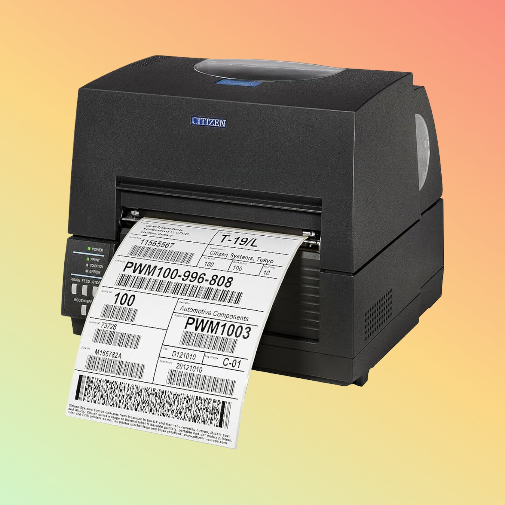 Citizen CL-S6621 Thermal Transfer and Direct Thermal Printer front view UAE