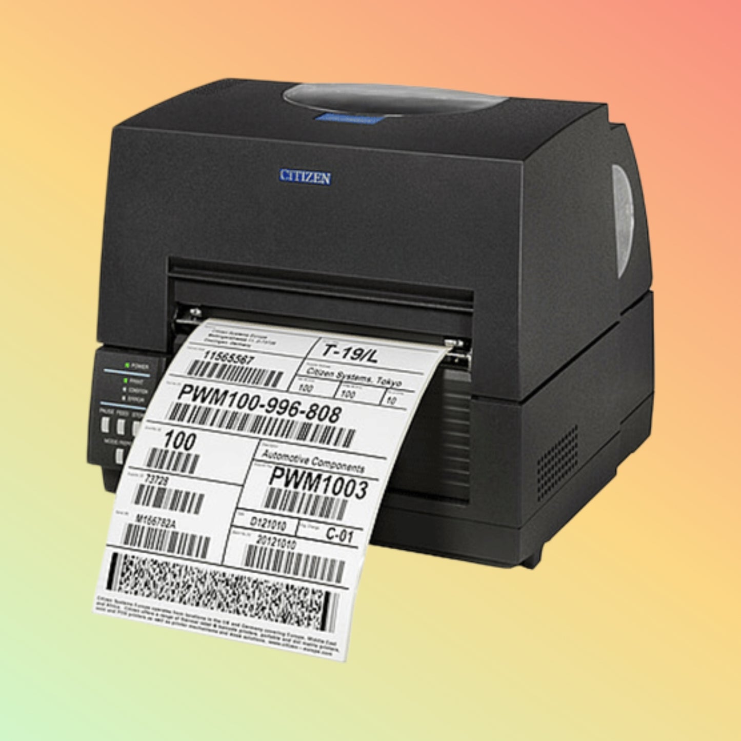 Citizen CL-S6621 6-inch wide format label barcode printer front view UAE