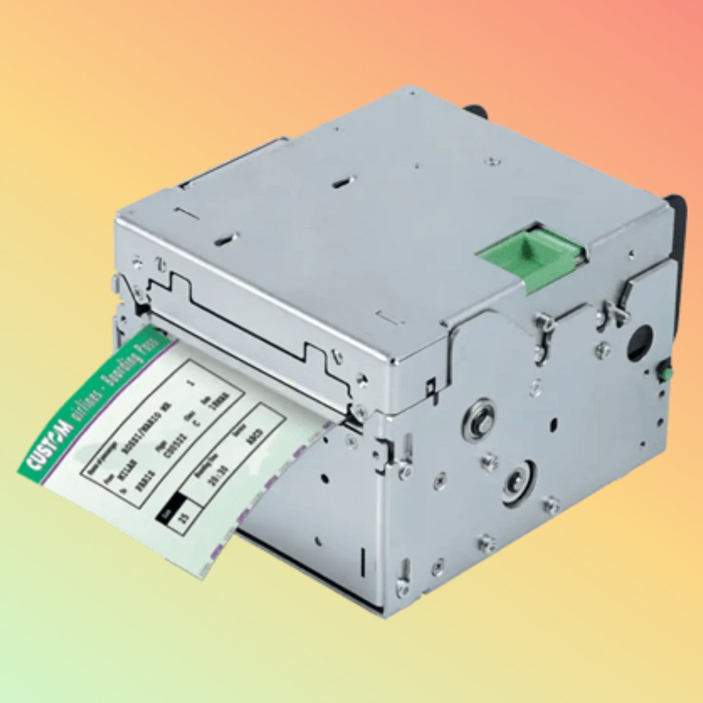 Custom KPM862 Boarding pass and baggage tag kiosk printer - NEOTECH