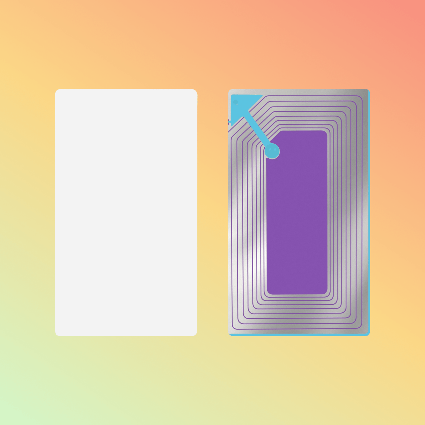 Epowsens RF4070 Large 8.2mhz white anti theft rf soft label for retail eas label - NEOTECH