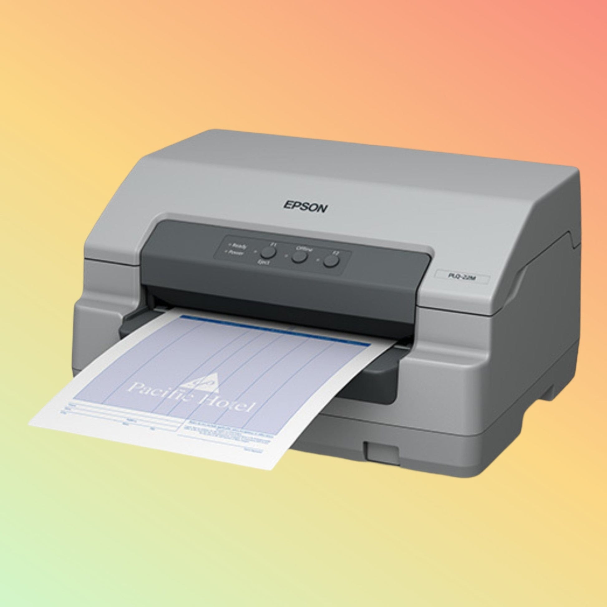 Epson PLQ-20 printing a financial document with sharp, clear text