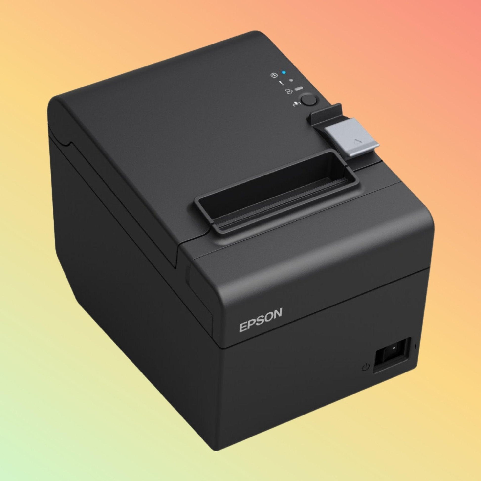 Epson TM-T20III receipt printer paper roll loading – easy drop-in thermal POS printer UAE