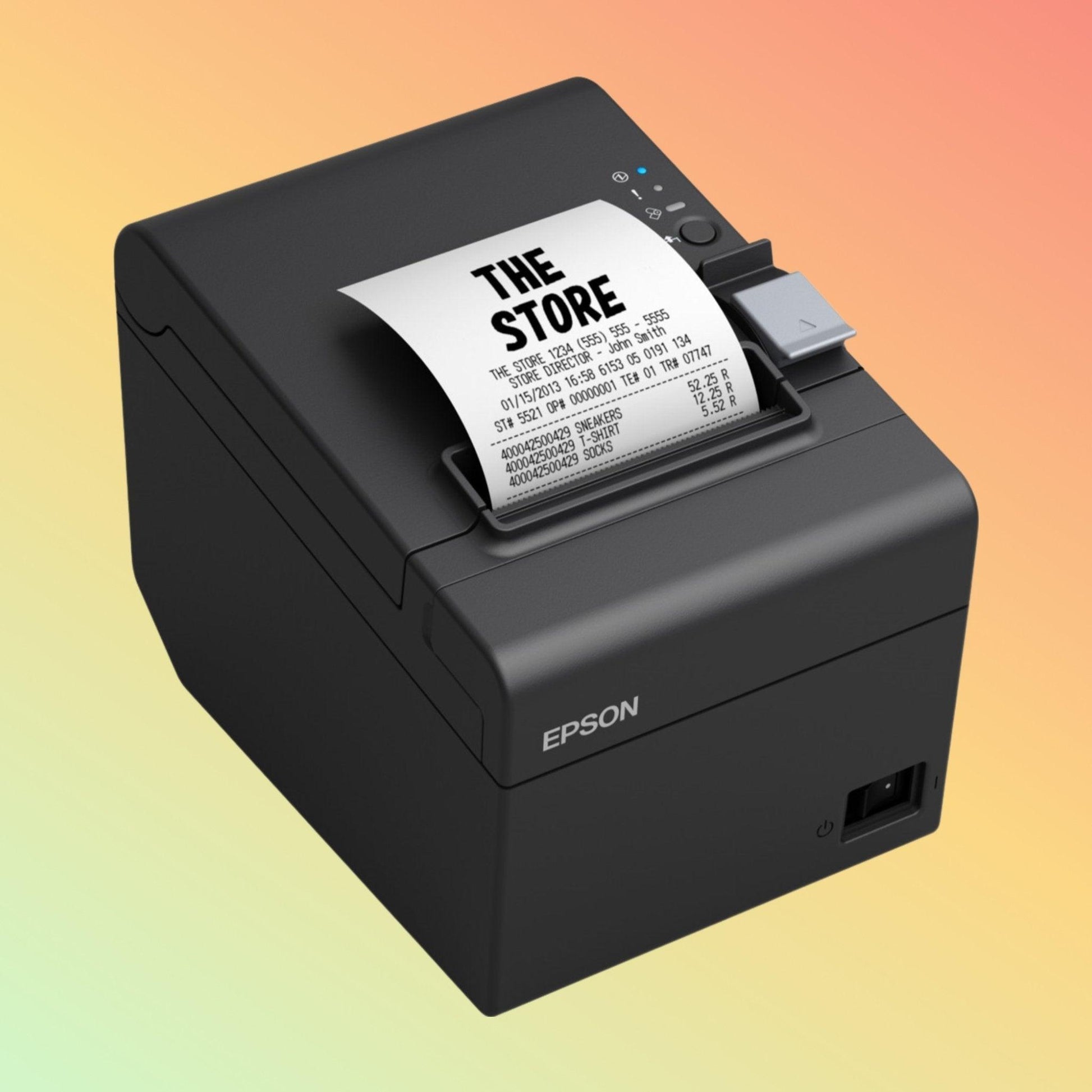 Epson TM-T20III USB + Serial thermal receipt printer front view – POS printer for retail in UAE