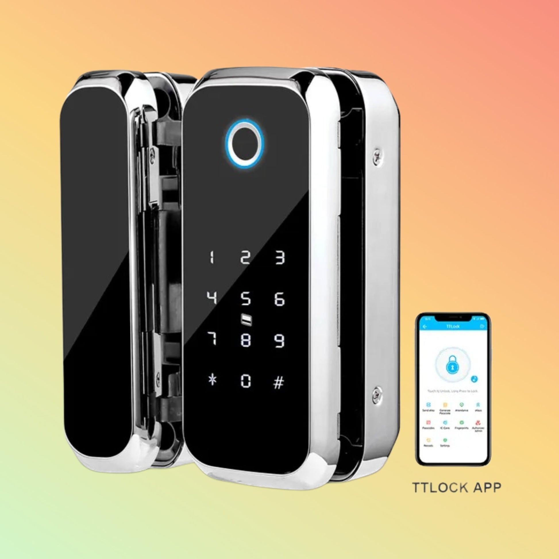 G300 Smart WiFi Fingerprint Glass Door Lock | BLE App Control - NEOTECH