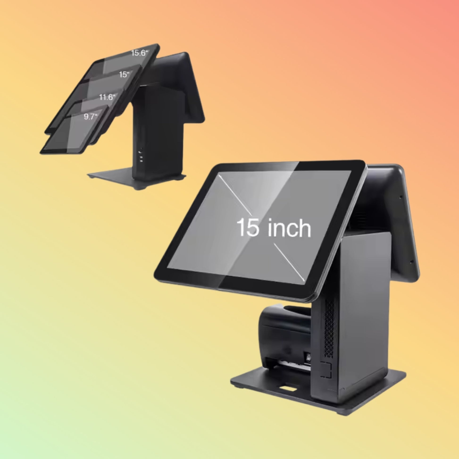 Geesung 15 Inch Dual Screen Touch Windows POS System With Printer for Retail - NEOTECH