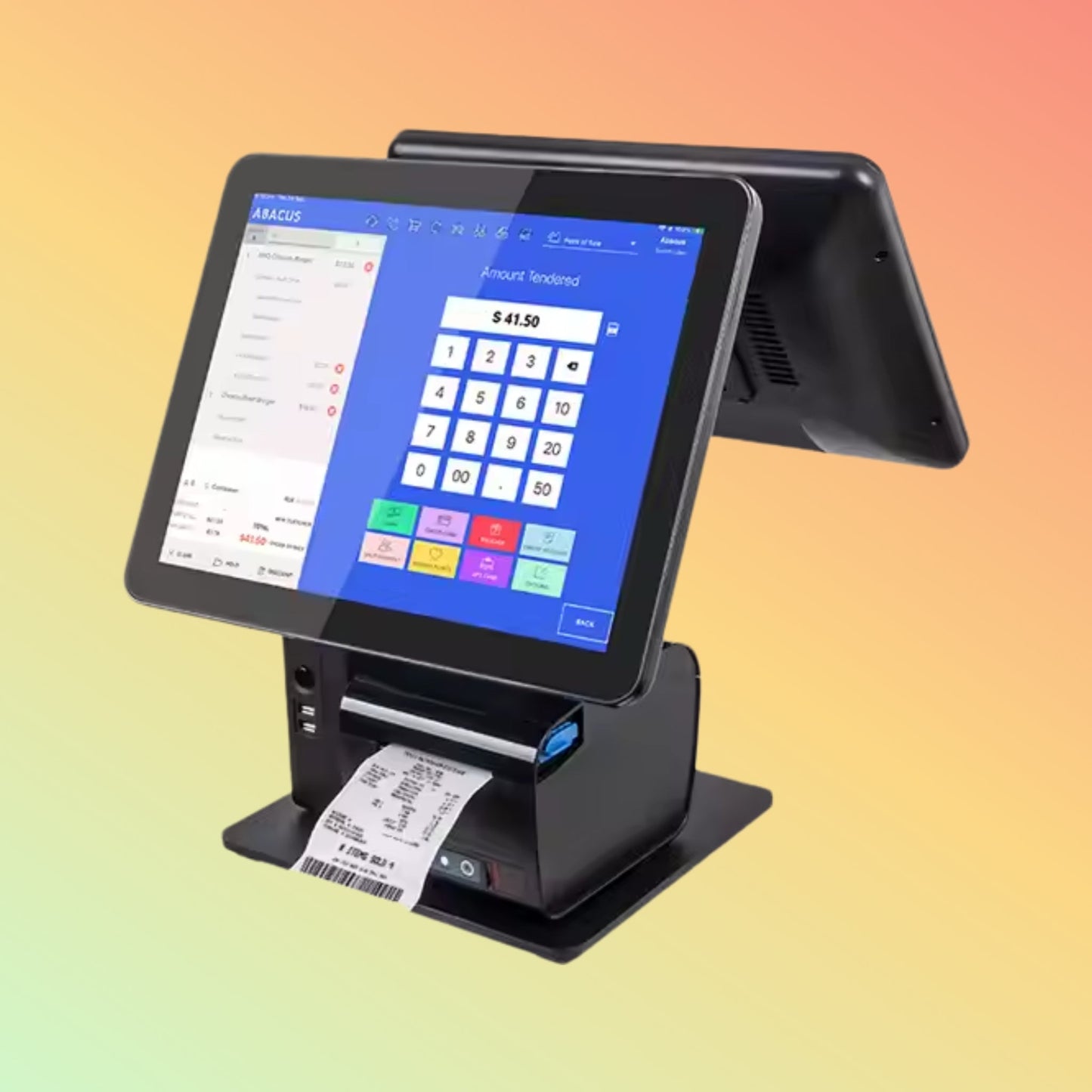 Geesung 15 Inch Dual Screen Touch Windows POS System With Printer for Retail - NEOTECH