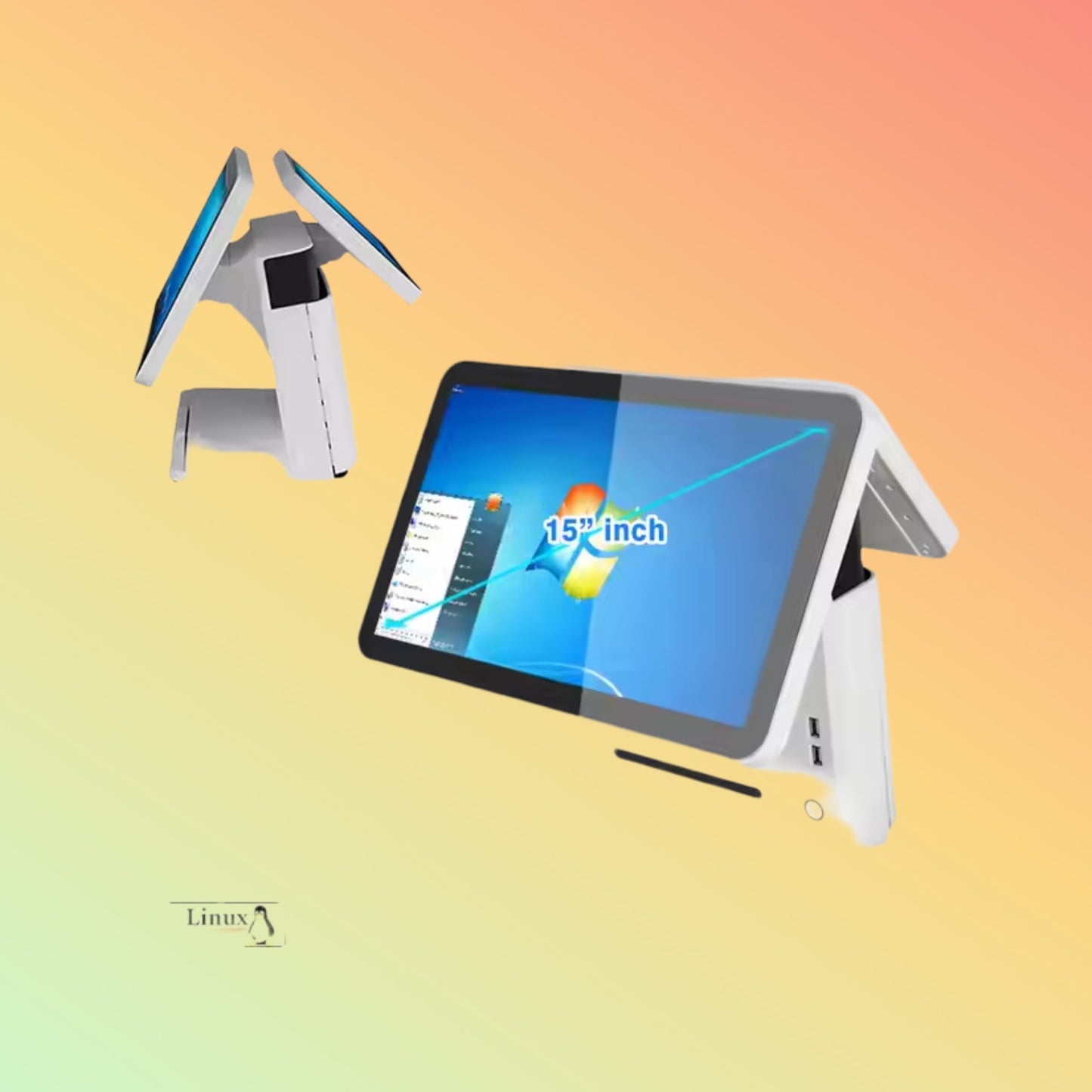 Geesung 15 Inch New Design Dual Screen Supermarket Pos System NFC - NEOTECH