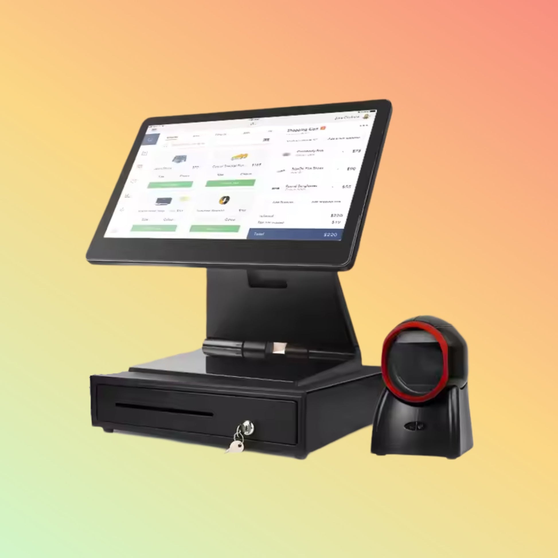 Geesung 15.6inch All in One Touch Screen Pos System Cash Register Pos Terminal System for Retail Shop - NEOTECH