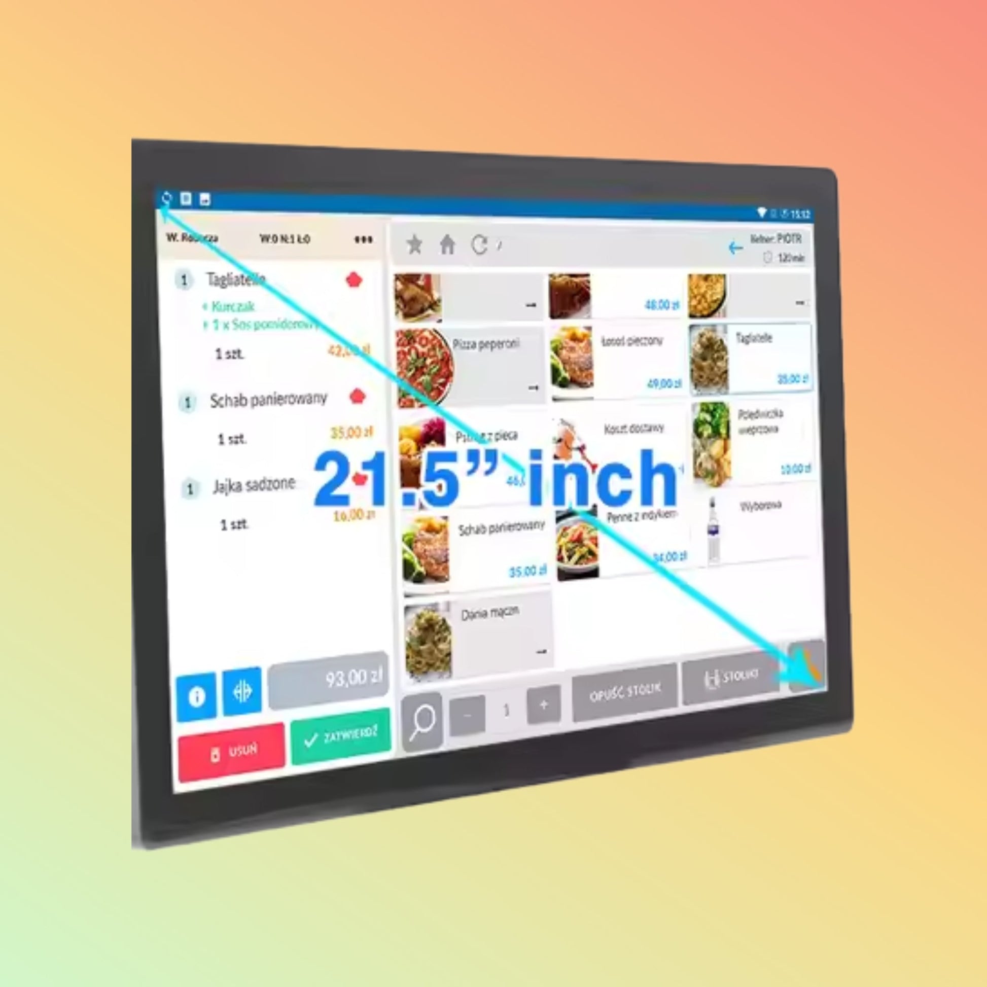 Geesung 21.5 Inch PCAP Touch Restaurant POS System Windows - NEOTECH