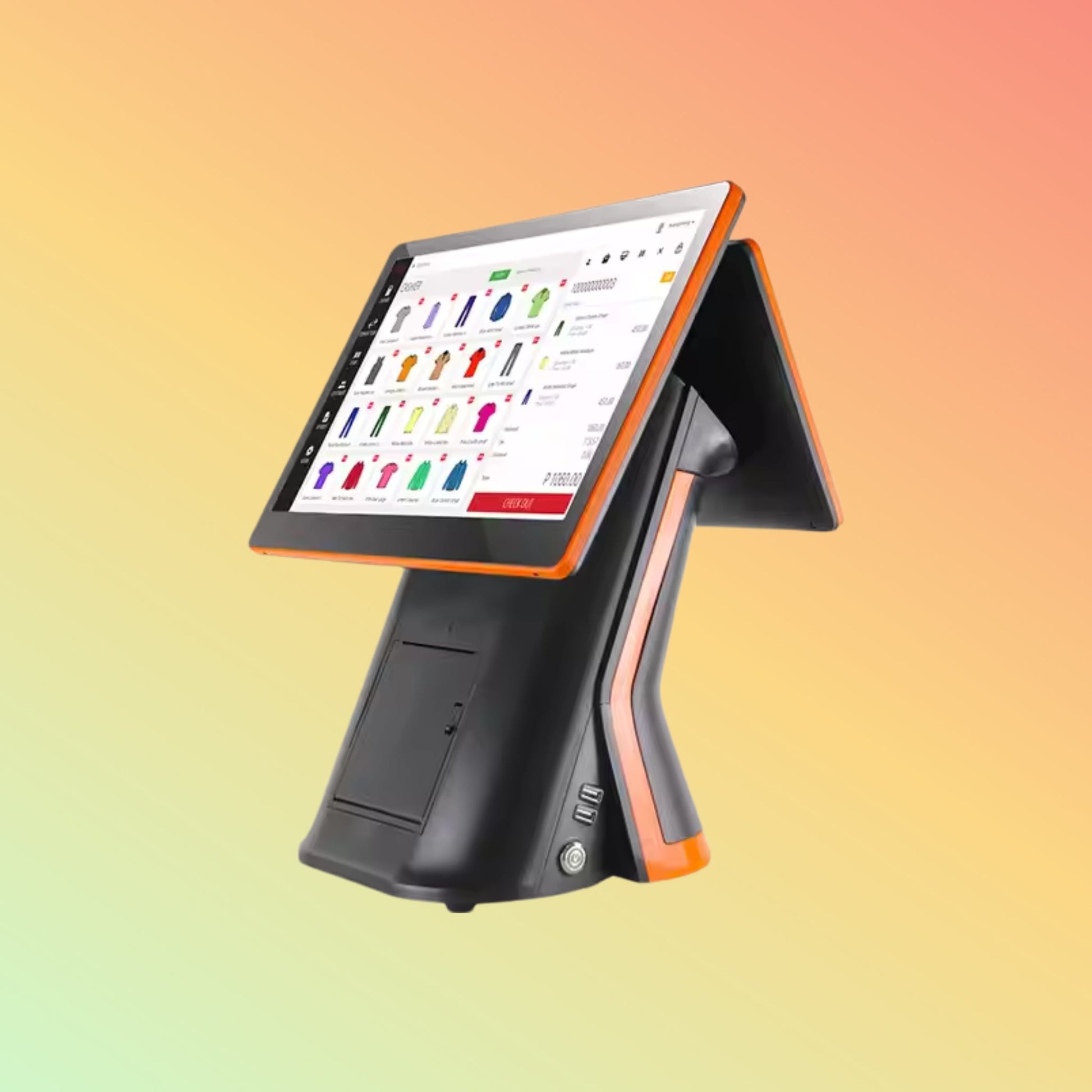 Geesung All in One 15 15.6 Inch Windows POS System Dual Screen for Restaurants - NEOTECH