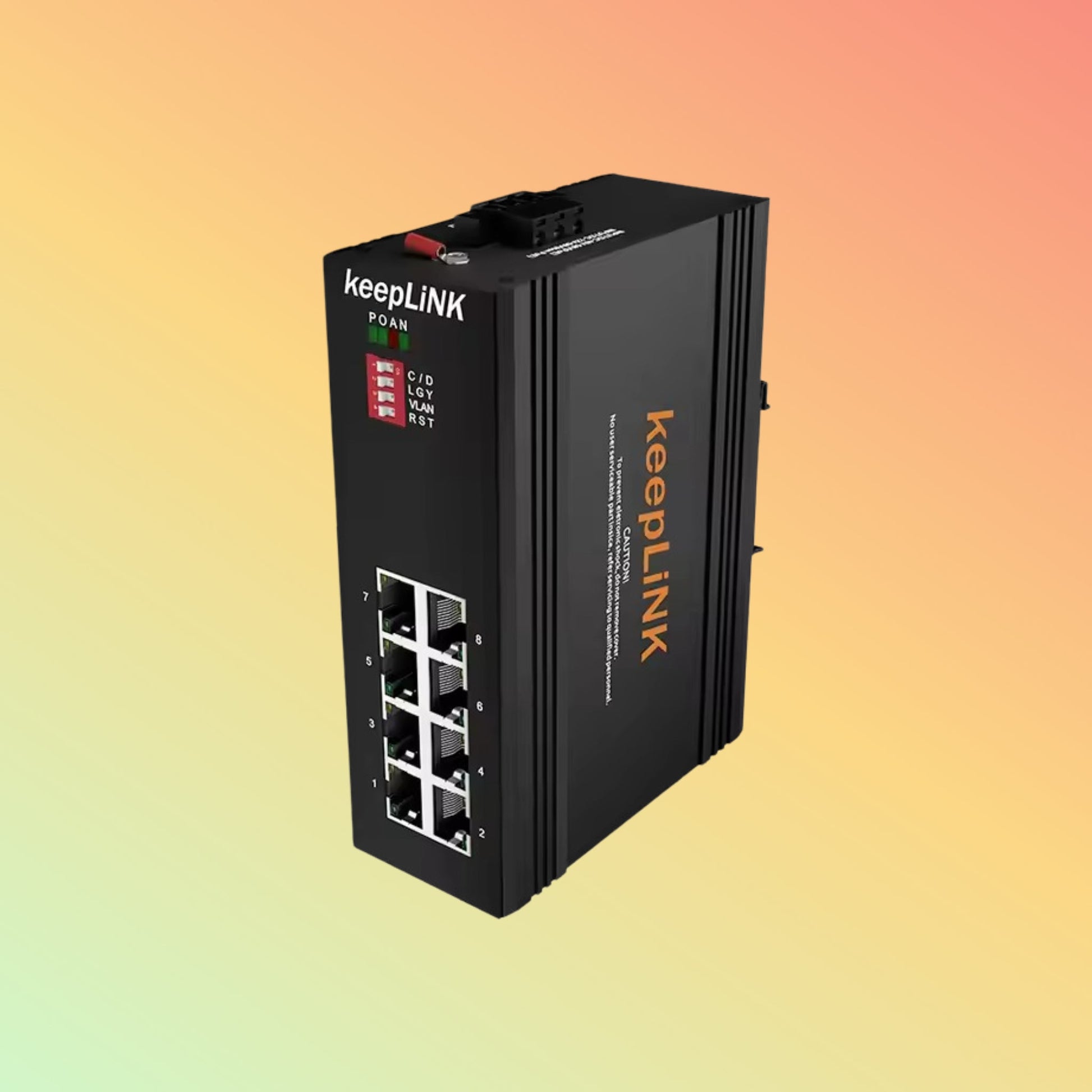 Gigabit Ethernet Switch 8 Port Industrial Ip40 Desktop Unmanaged Network Switches with Din Rail Mount for Security Monitoring - NEOTECH