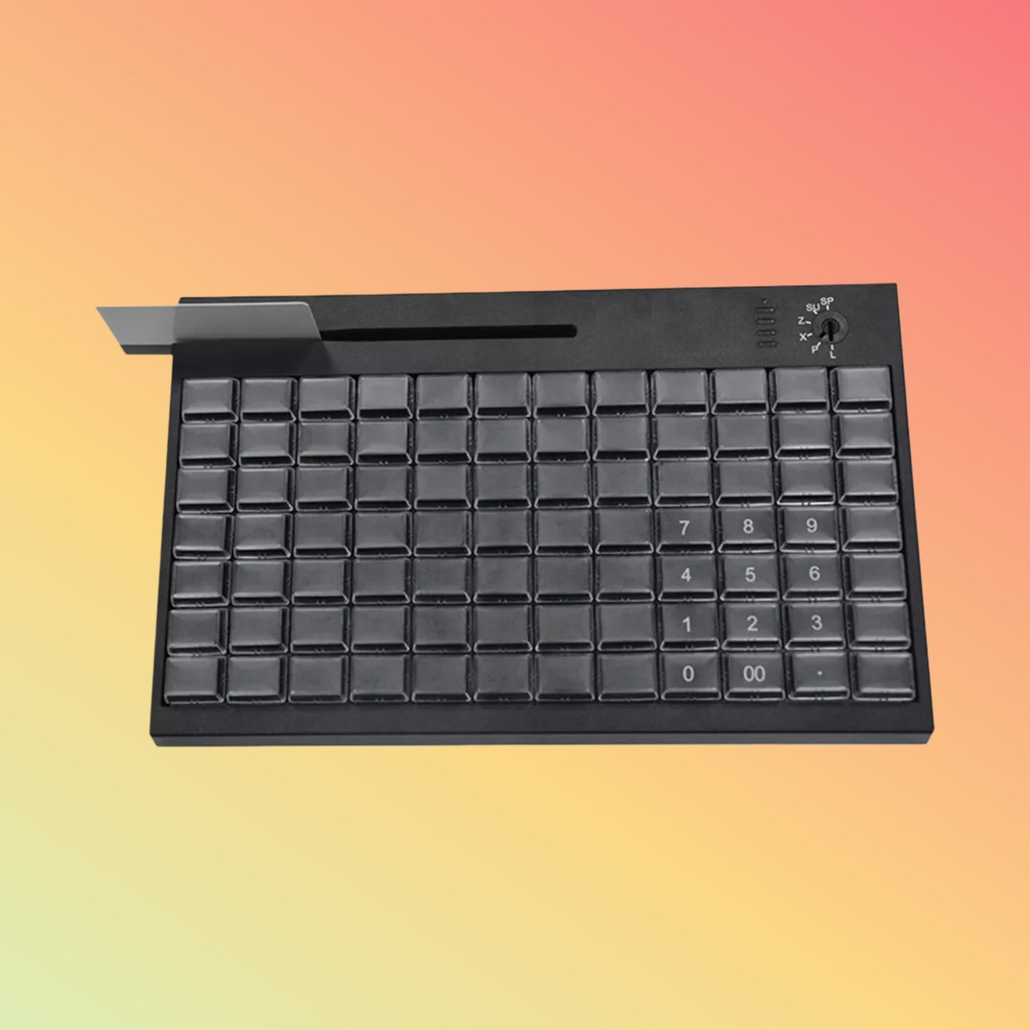 HCCTG USB 84Keys POS Programmable Keyboard With Mag - Stripe Reader KB84 - NEOTECH
