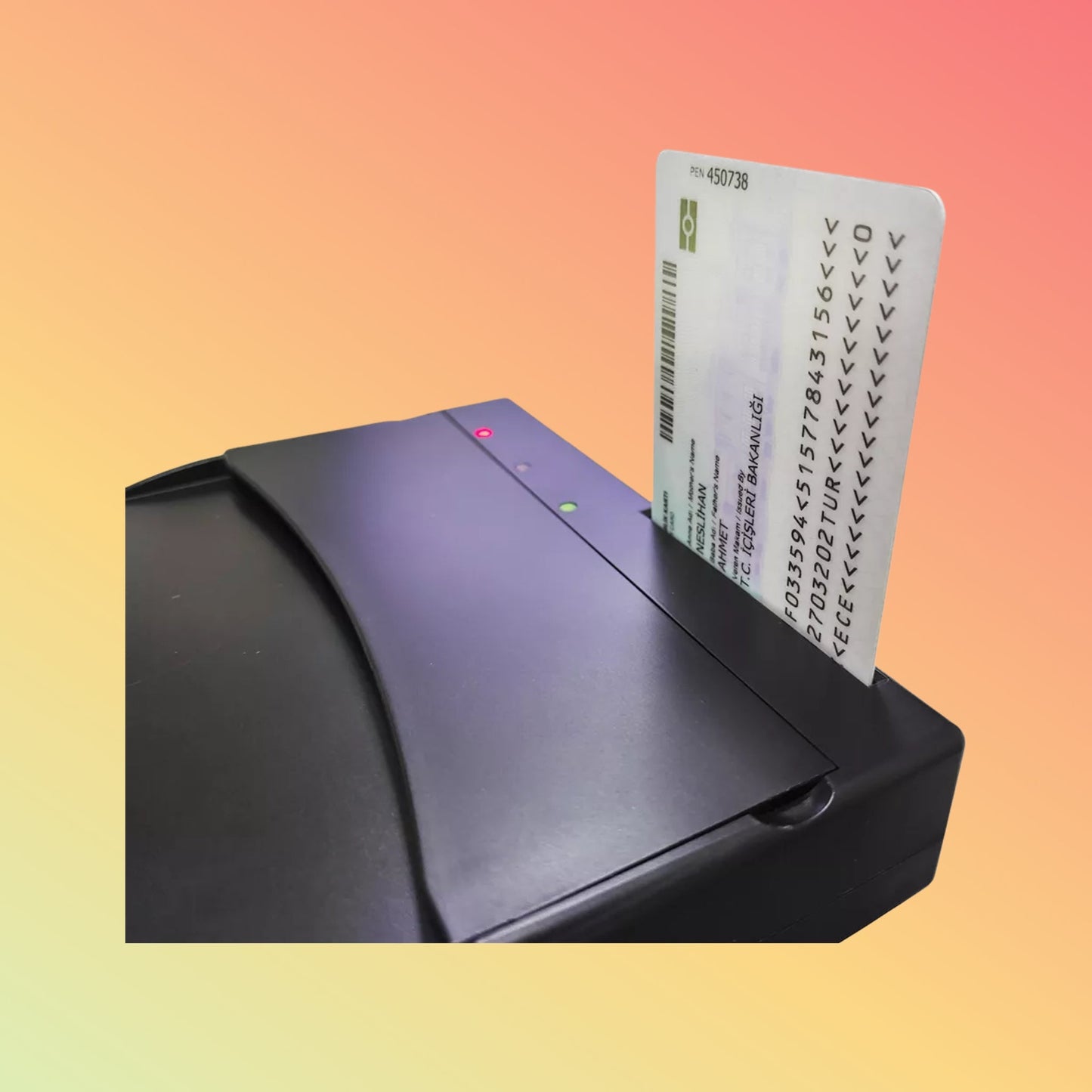 HCCTG USB OCR Passports Half - Page MRZ & ID Chip Card Reader PPR100 Plus - NEOTECH