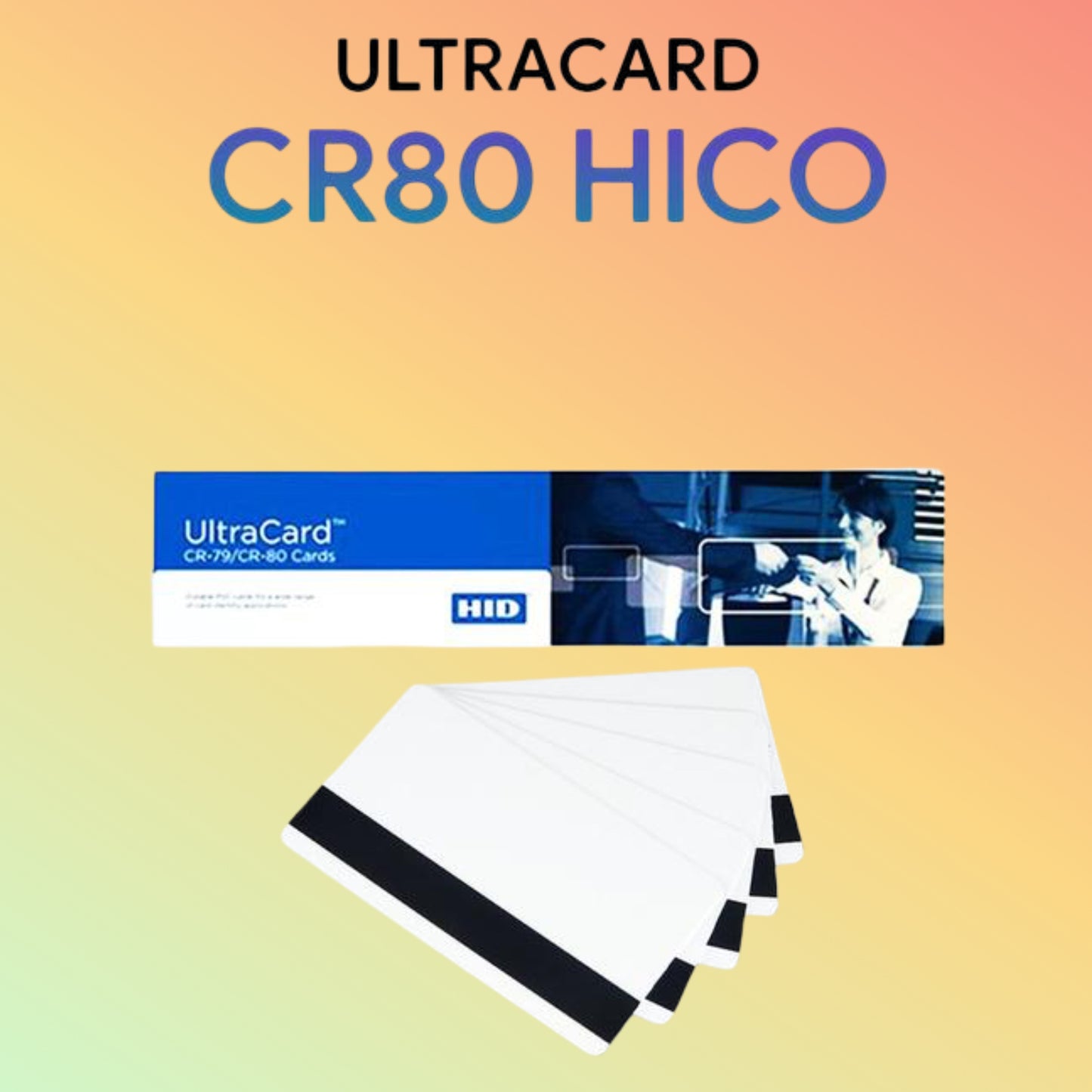 HID UltraCard PVC CR-80 HiCo magnetic stripe cards 500 pack UAE