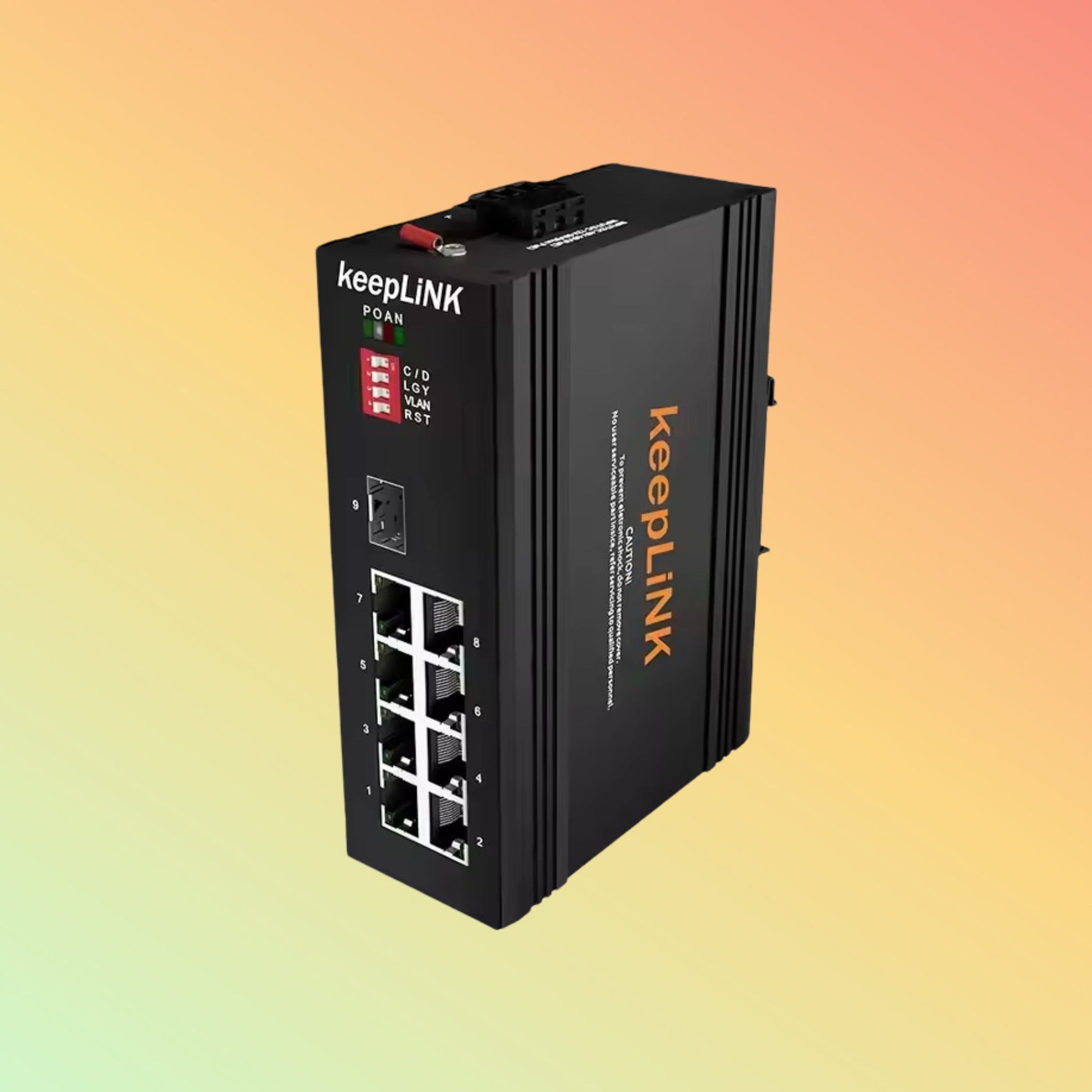 High Quality Fiber Optic Industrial Switch 1SFP 8 Ports RJ45 DIN Rail Gigabit Industrial Switch - NEOTECH