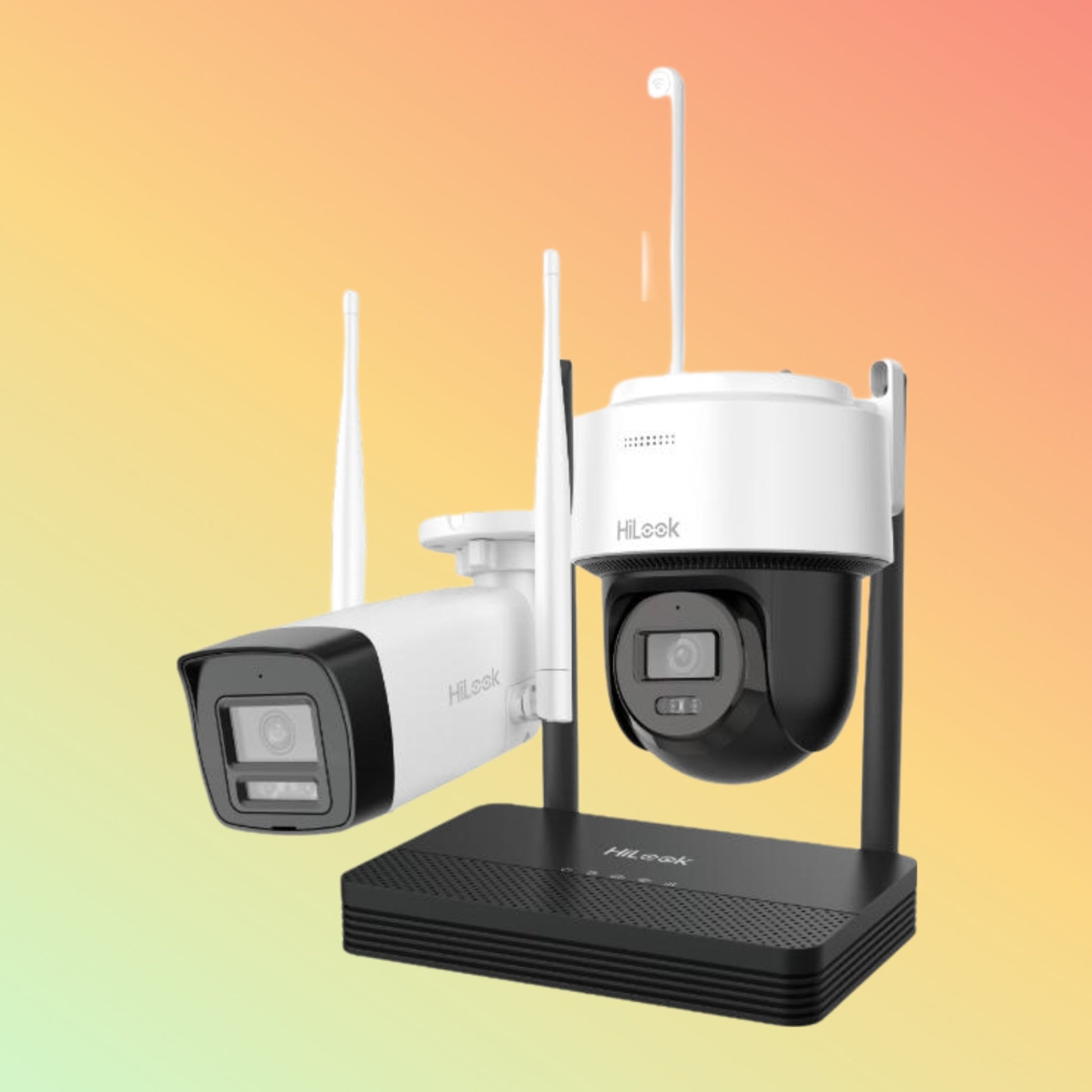 Hikvision IKS - 2044BPH - PH/W HiLook 4MP H.265 One bullet + One PTDome WiFi NVS Kit - NEOTECH