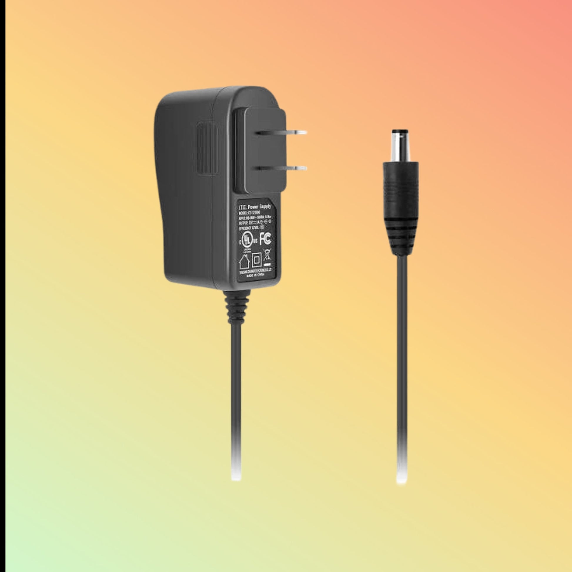 Hiseeu 12V 1A Power Adapter – 12W, 10ft Cable, FCC, for Security Cameras - NEOTECH