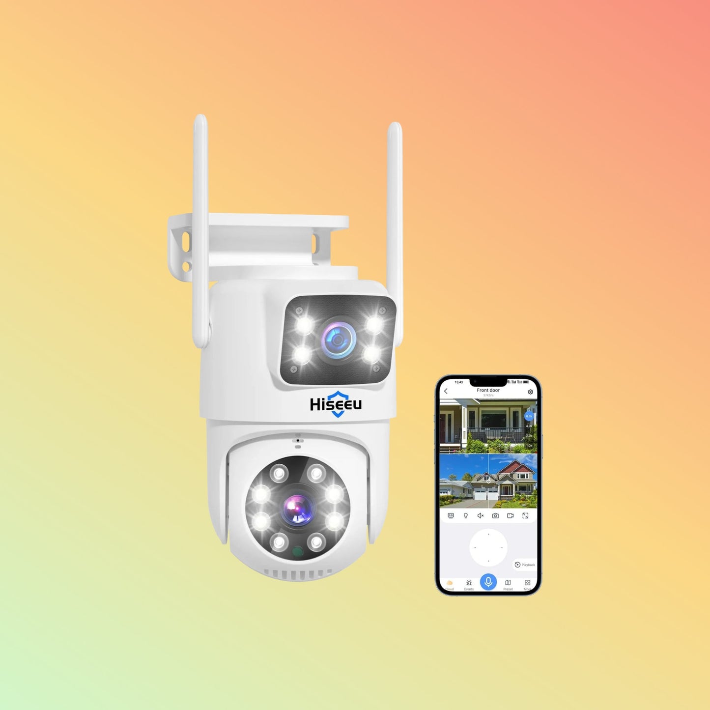 Hiseeu 4MP Dual Lens 5G&2.4G WiFi - Pro Power Cord Security Camera - NEOTECH