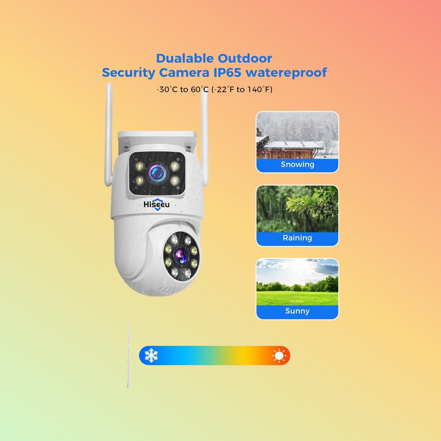 Hiseeu 4MP Dual Lens 5G&2.4G WiFi - Pro Power Cord Security Camera - NEOTECH