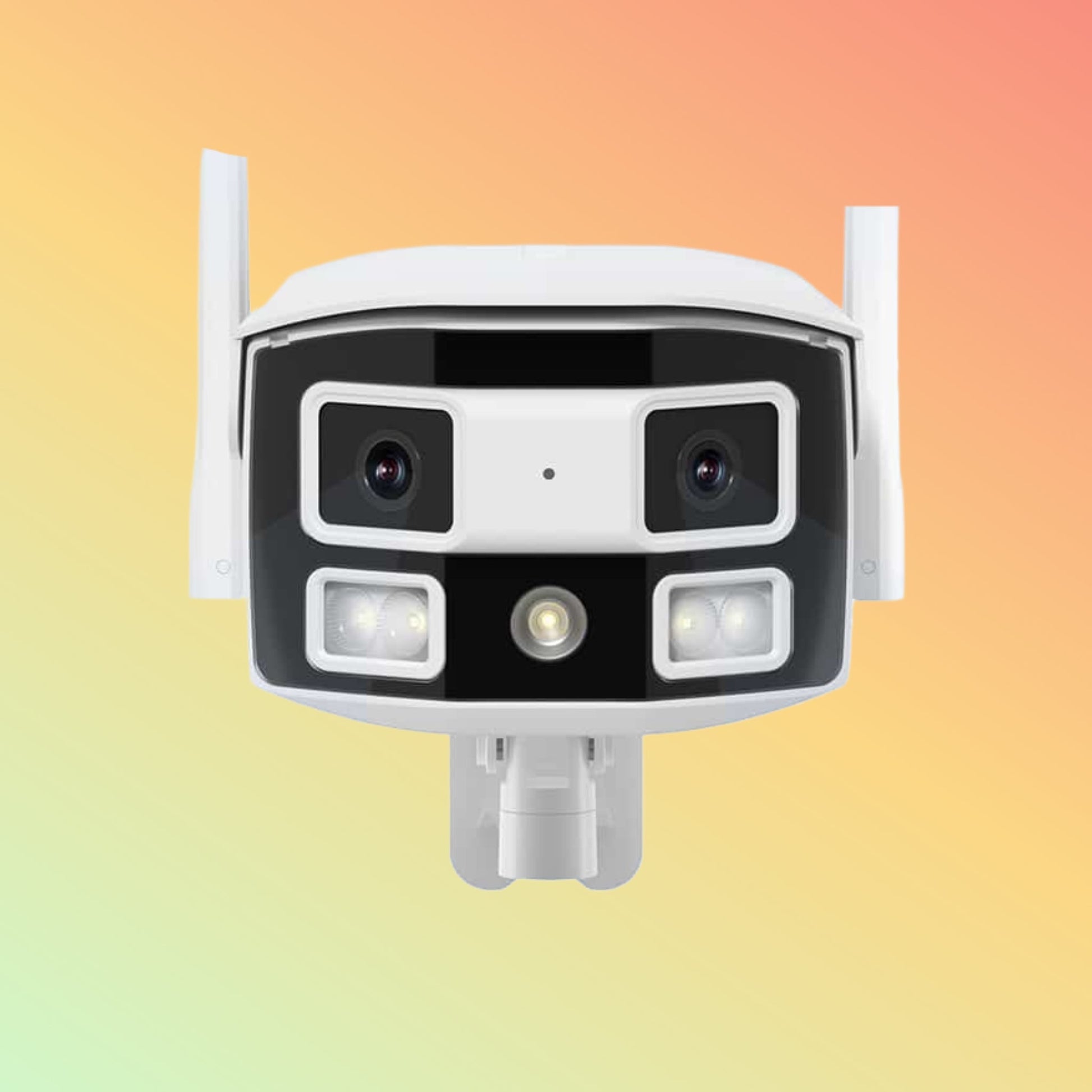 Hiseeu Ultra Wide Angle Dual Lens 4MP WiFi Pro Wireless Security Camera Outdoor, 2.4/5 GHz, 180° Viewing Angle, Black Light Night Vision, Two - Way Audio, IP66 Waterproof, Supports 24/7 Recording - NEOTECH