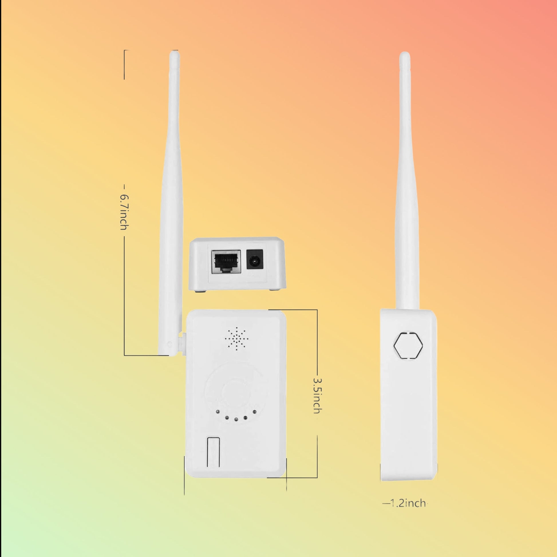 Hiseeu WiFi Repeater, Indoor, 2.4Ghz, DC12V Power Cord - NEOTECH