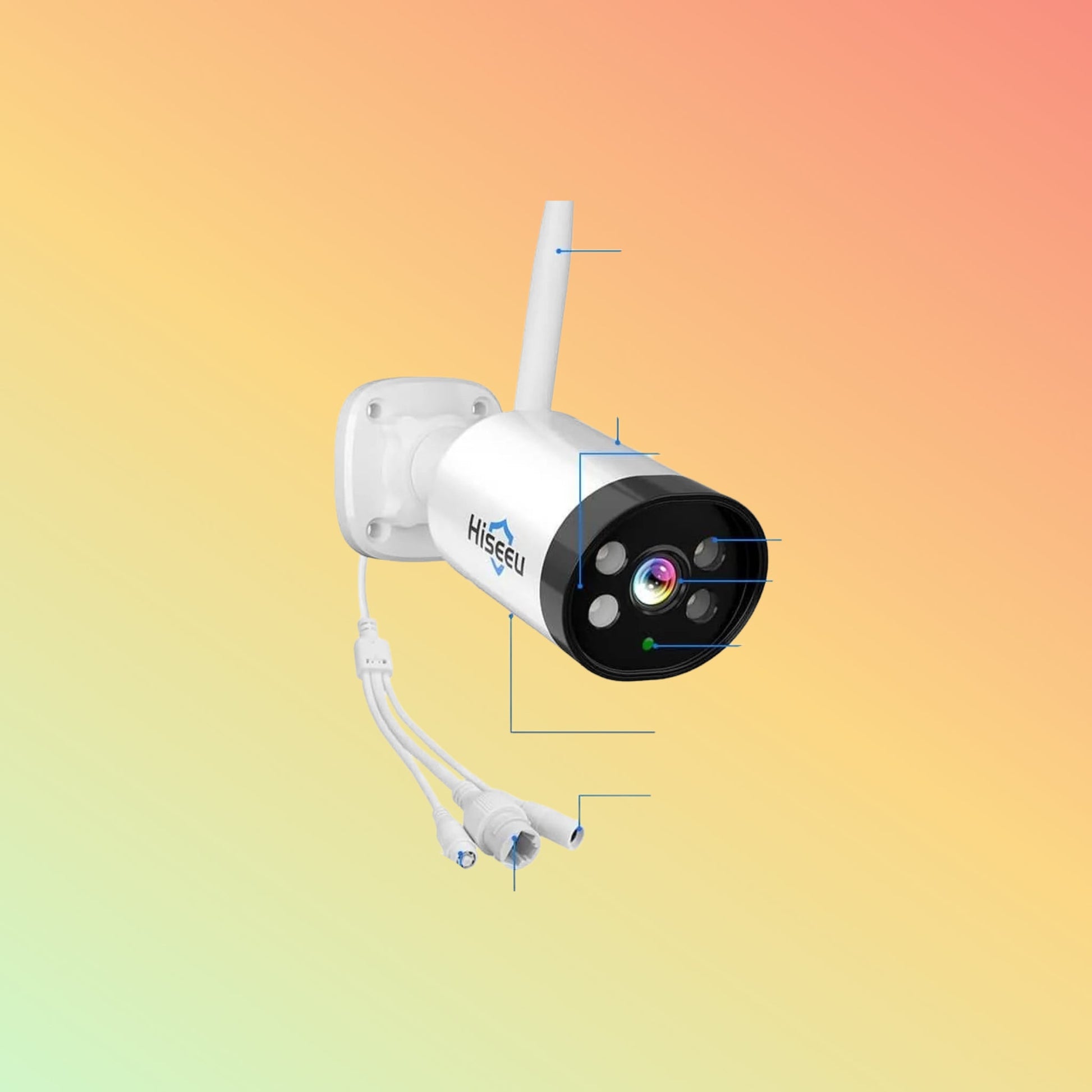 Hiseeu [Wireless,Expandable 10Channels 12.1"Monitor NVR] 2k Wireless Security Camera System BUILD - IN HDD - NEOTECH