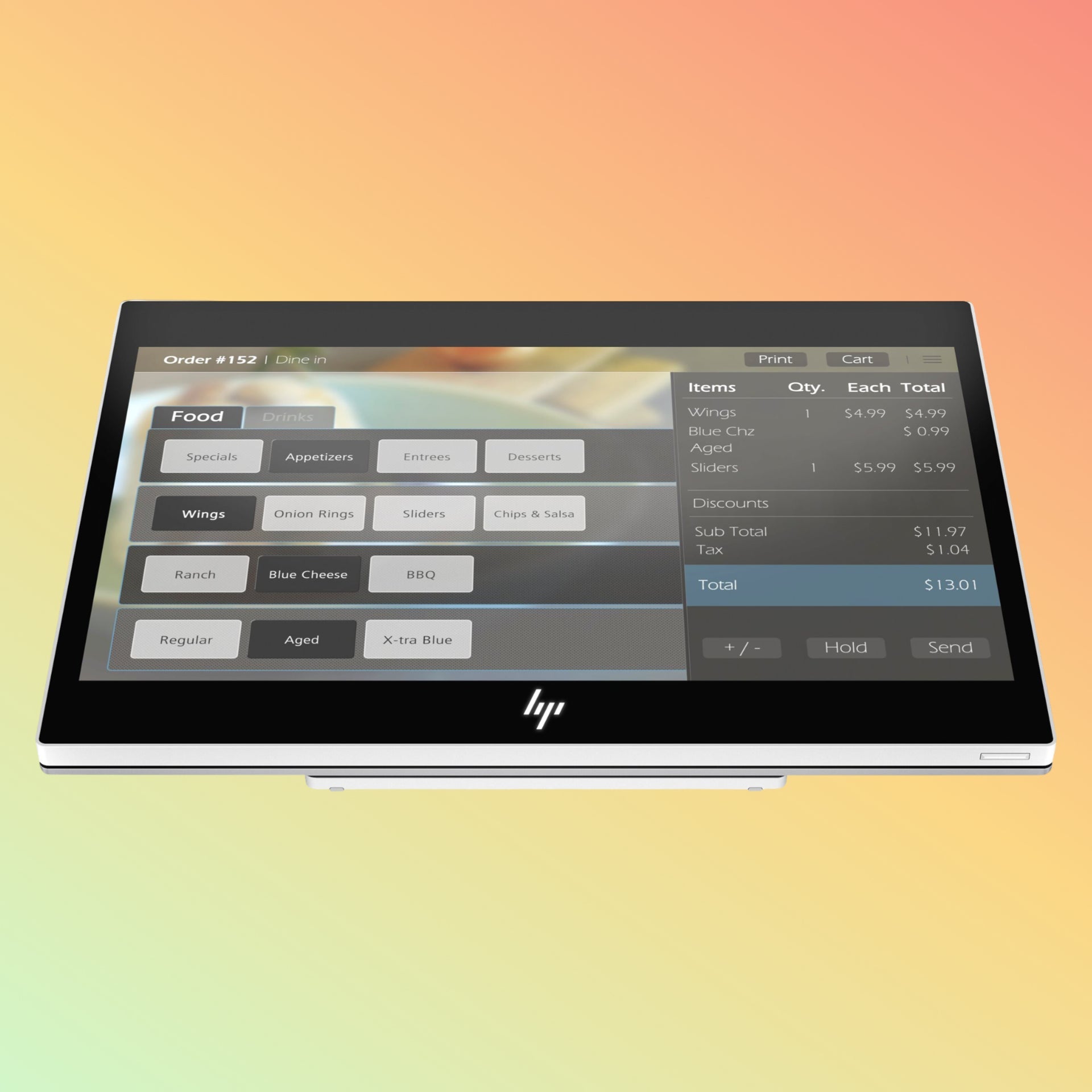 HP Engage One Prime POS side angle black variant modern retail design UAE