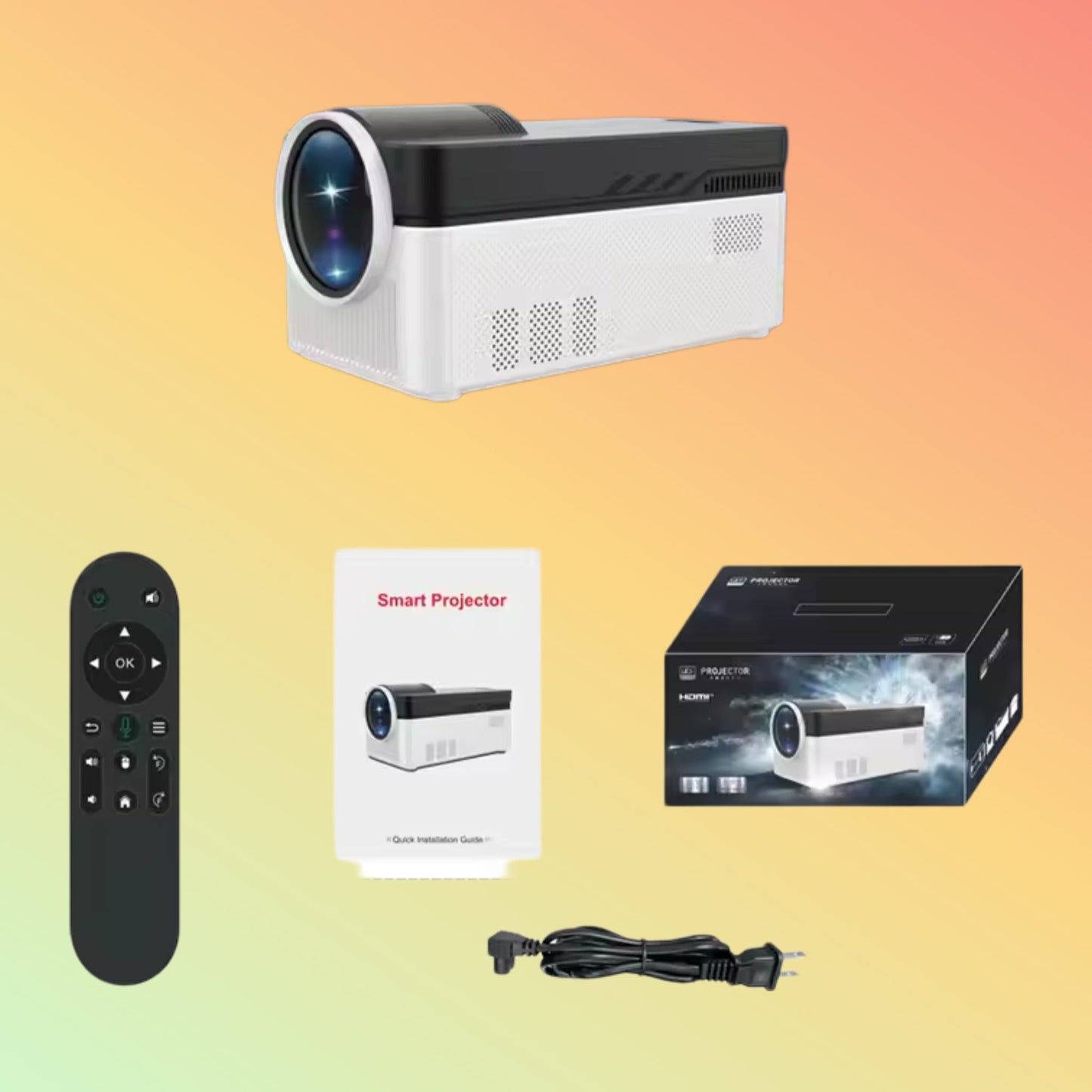 HY450 Full HD 1080P Home Theater Video Portable Projecteur Android11 Wireless Phone Smart Proyector - NEOTECH