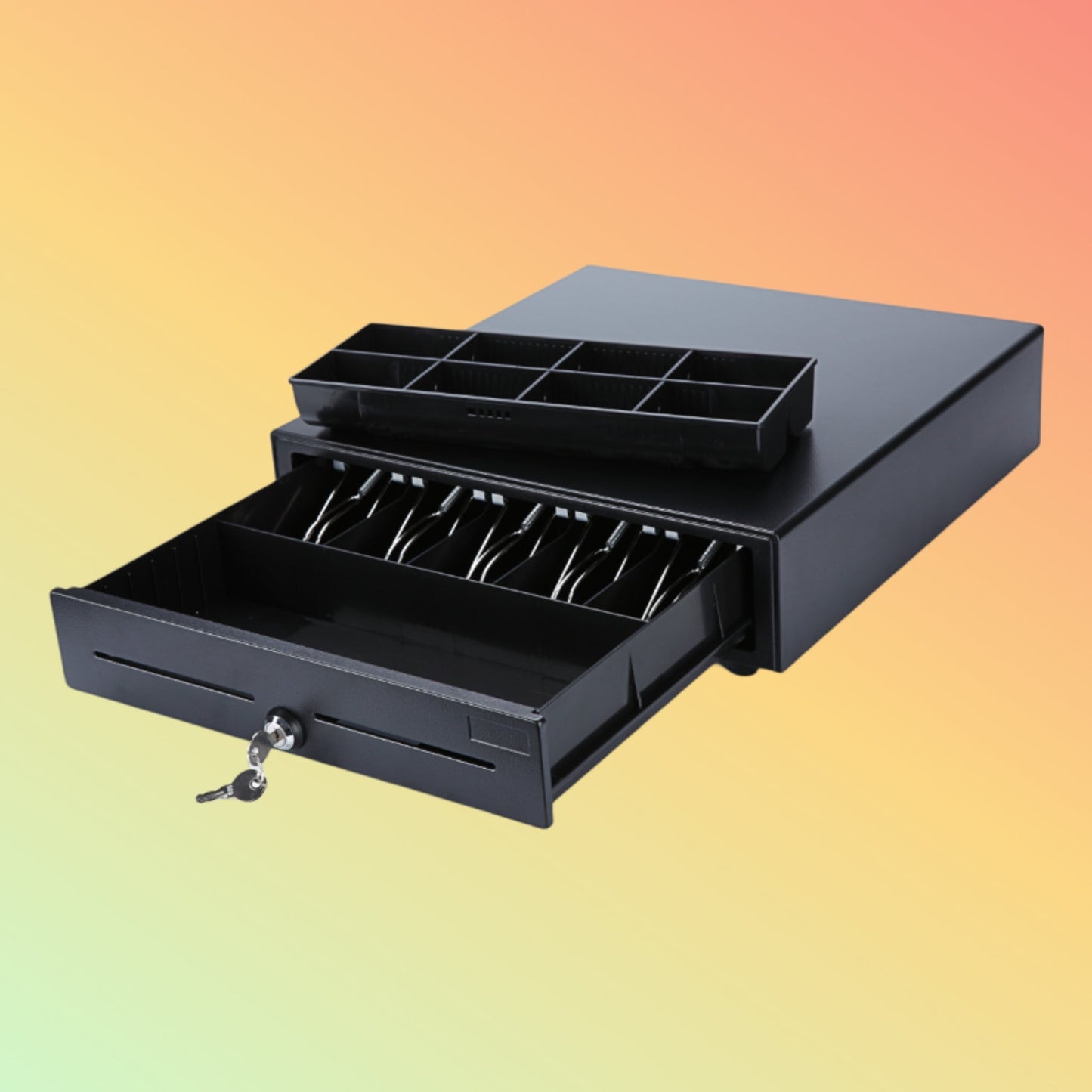 Ibocode Adjustable Cash Drawer, Bill/Coin Tray, Lock Storage, POS Compatible - NEOTECH