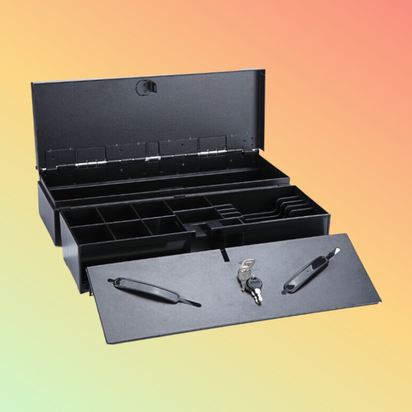 Ibocode Adjustable Cash Drawer, Stainless Steel, Bill/Coin Tray, POS Compatible - NEOTECH