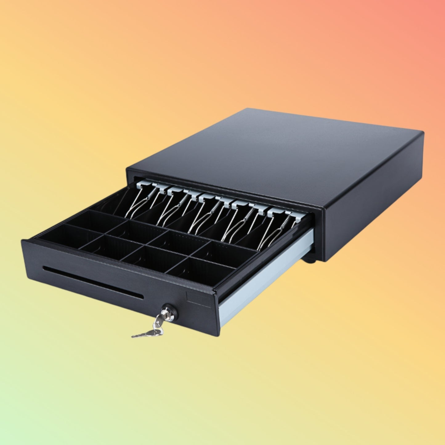 Ibocode Heavy - Duty Removable Money Box Bill Coin Tray Lock Storage Cash Register Drawer With Removable Tray, Compatible POS Printers Cash Box - NEOTECH