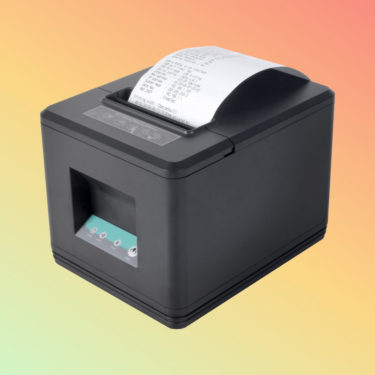 Ibocode POS Printer Fast Printing Ticket Printer 3inch 80mm Receipt Bill Thermal Receipt Printer Built - in Adapter - NEOTECH
