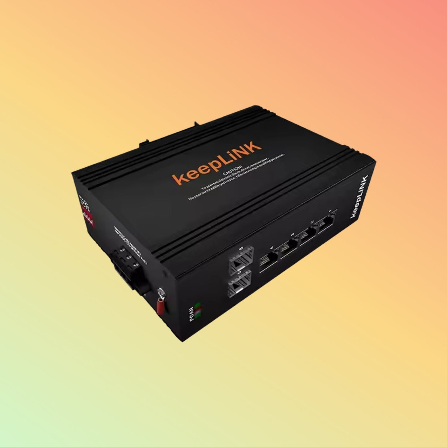 keepLiNK 1000Mbps RJ45 Full/Half Duplex POE Industrial Media Converter - NEOTECH
