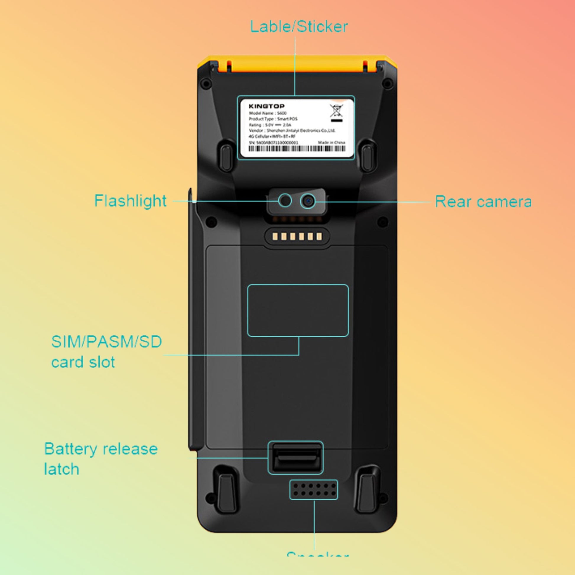 Kingtop S600 Handheld POS Terminal With Printer - NEOTECH