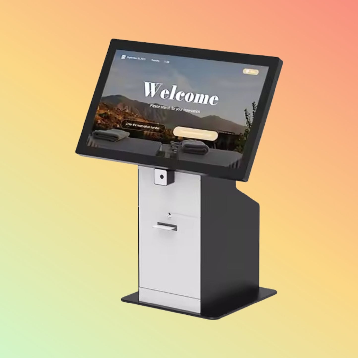 Lobby Self Check In Hotel Card Issuance Check Out Self Service Query Card Dispensing Kiosk Machine - NEOTECH