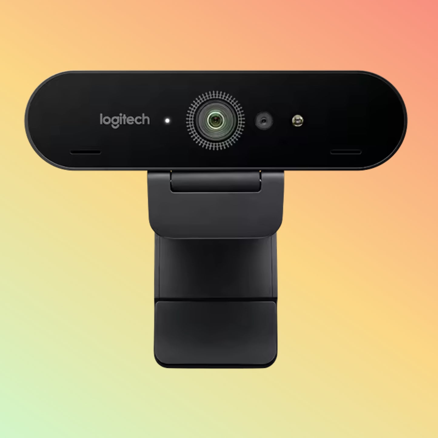 Logitech BRIO 4K Ultra HD Webcam front view in UAE office setup