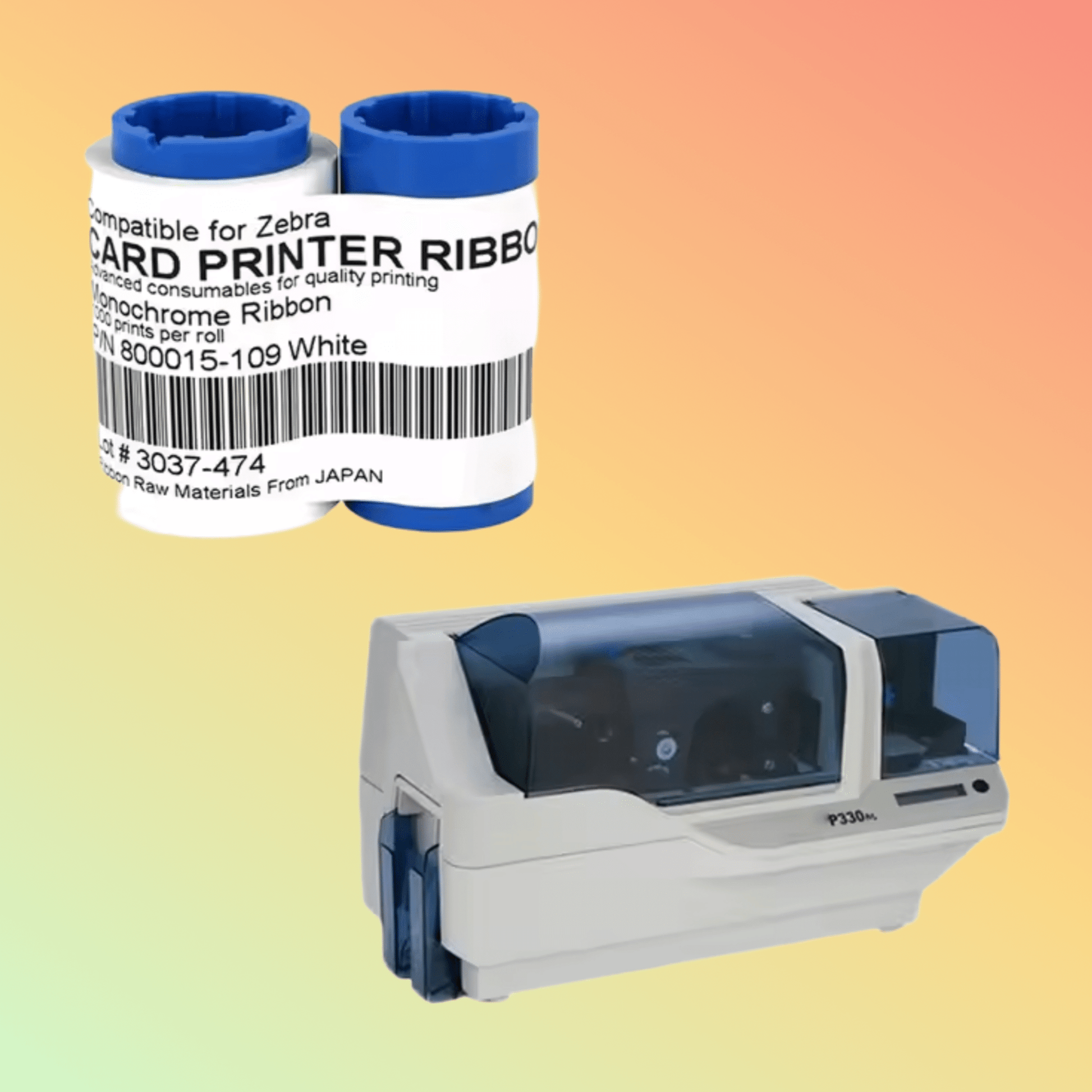 LW005 CK Super2 YMCKO 200images 800015 - 440 Ribbon Cards For Zebra Resin Ribbon i Series P330i P420i P430i P520i - NEOTECH