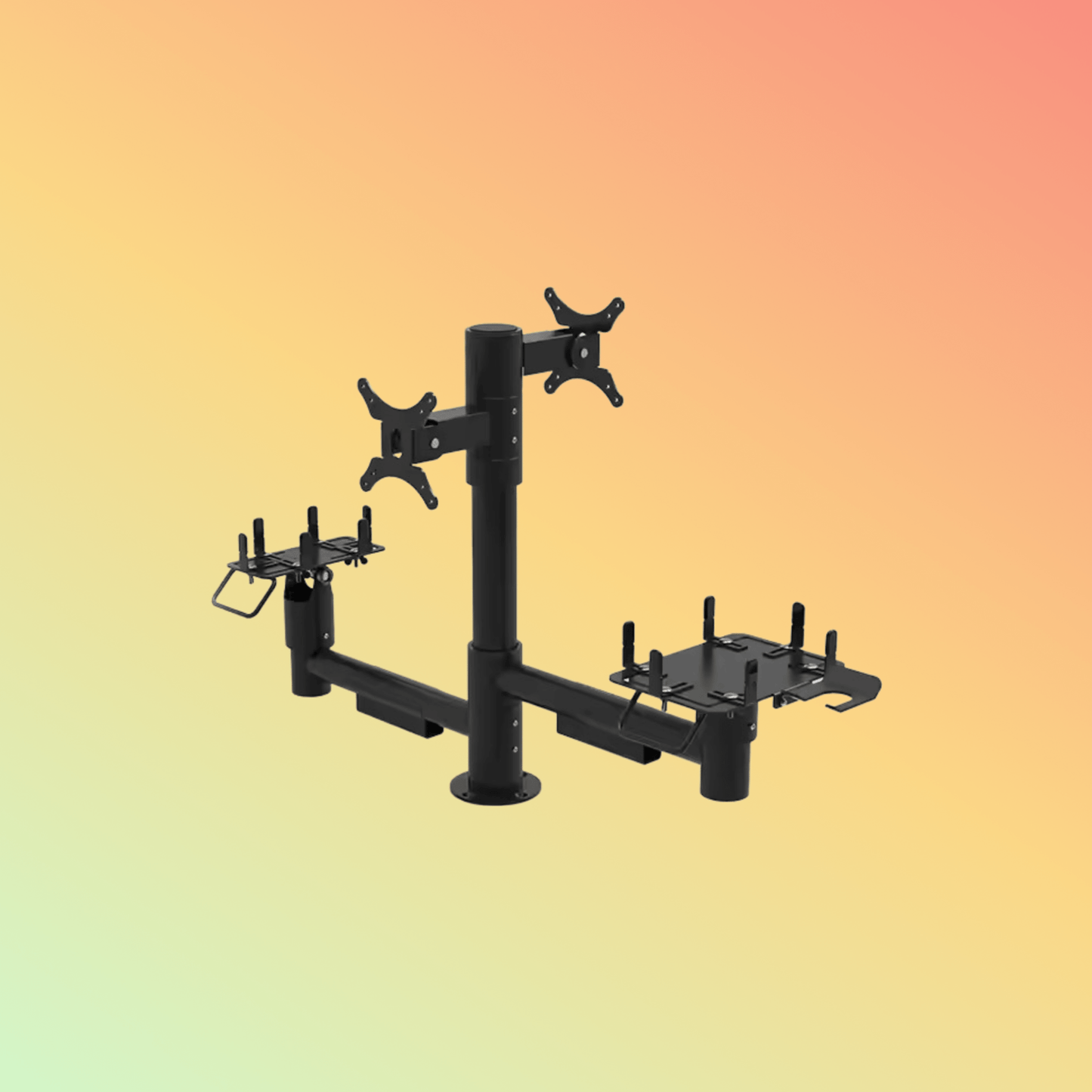 MAKAN Checkout Counter/ Hotel Reception Height adjustable countertop pos stand monitor pole mount solution - NEOTECH