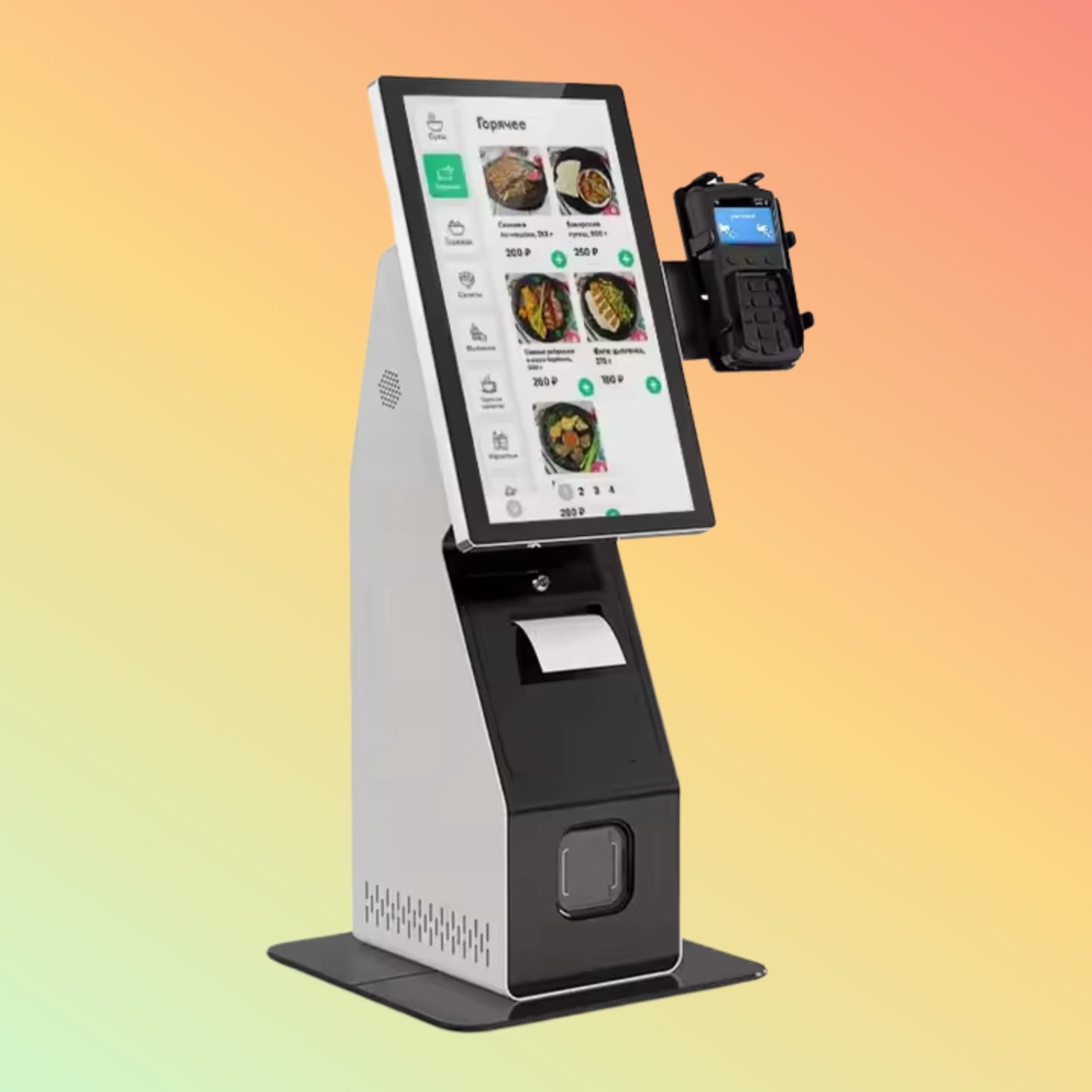 MAKEN 15.6 Inches Touch Screen Countertop Kiosk POS Payment Terminal Self Service Ordering POS Payment Kiosk - NEOTECH