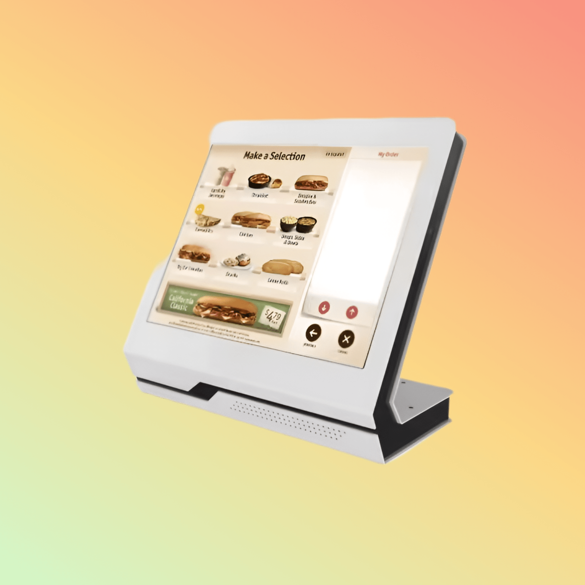 MAKEN 19" Desktop windows Digital restaurant touch screen self - service kiosk information - NEOTECH