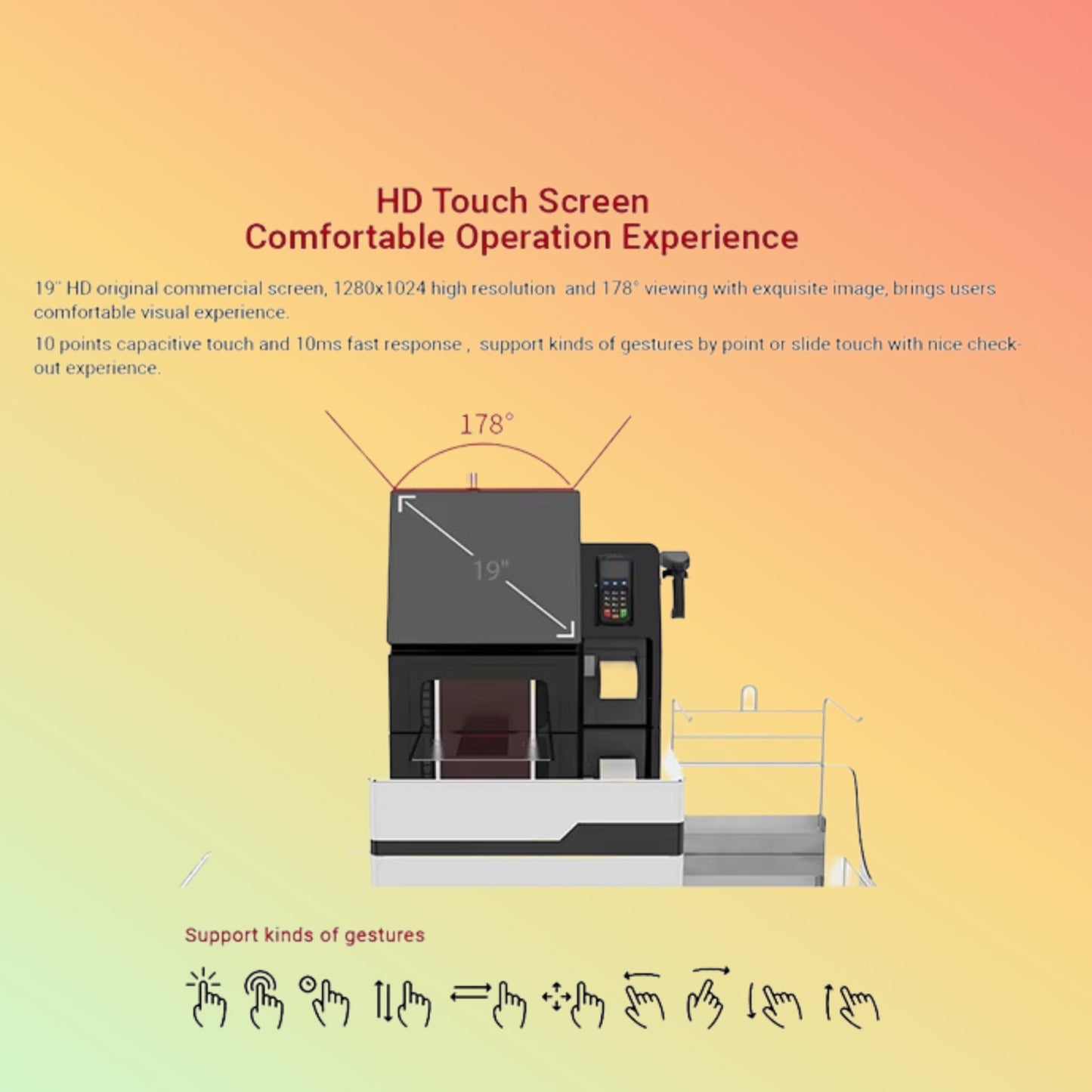 Maken 21.5" Android Touch Screen Kiosk | Self - Checkout POS - NEOTECH
